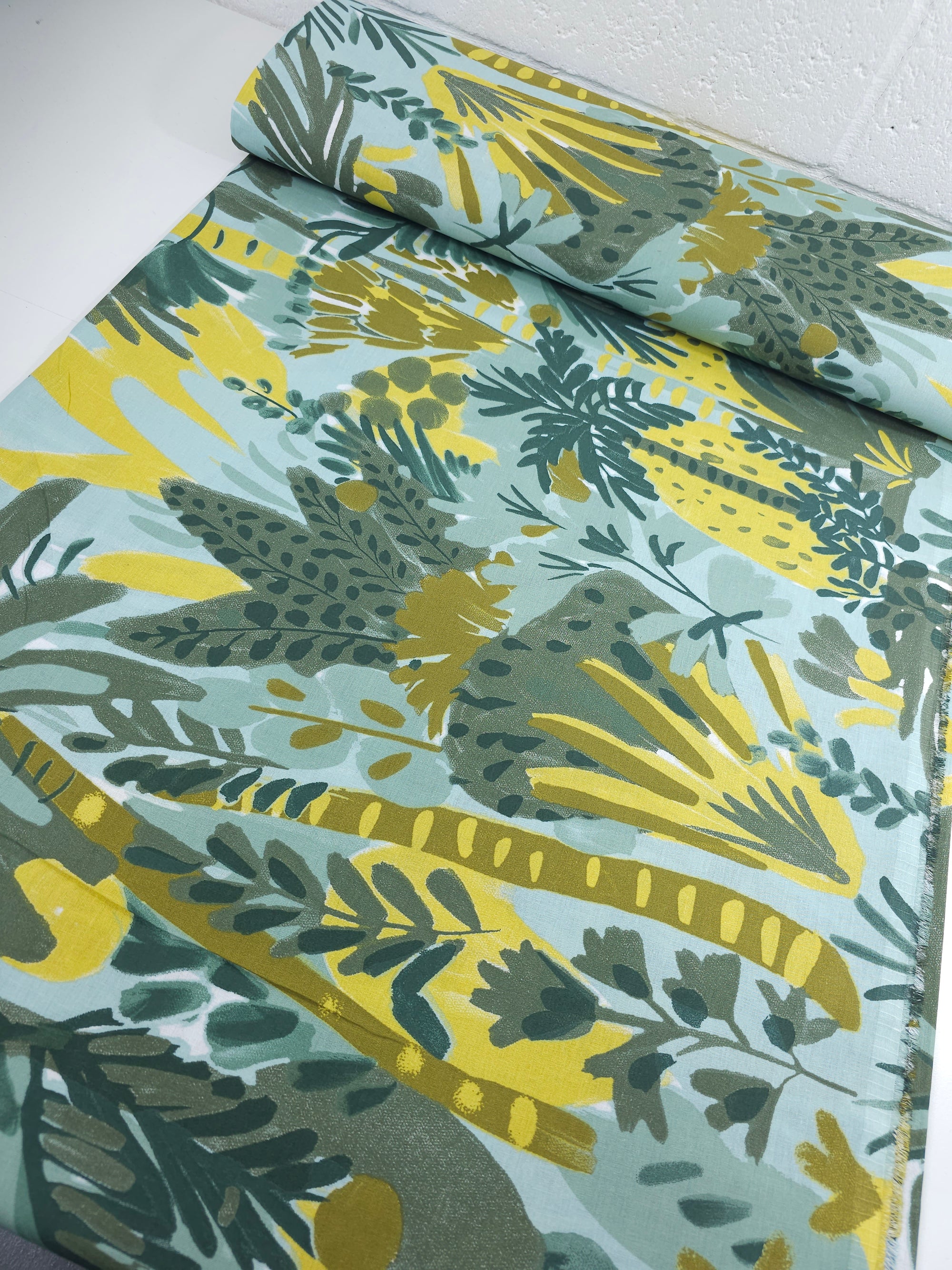 Jungle Doodle Palm Tree 100% Cotton 90" *EXTRA WIDE*