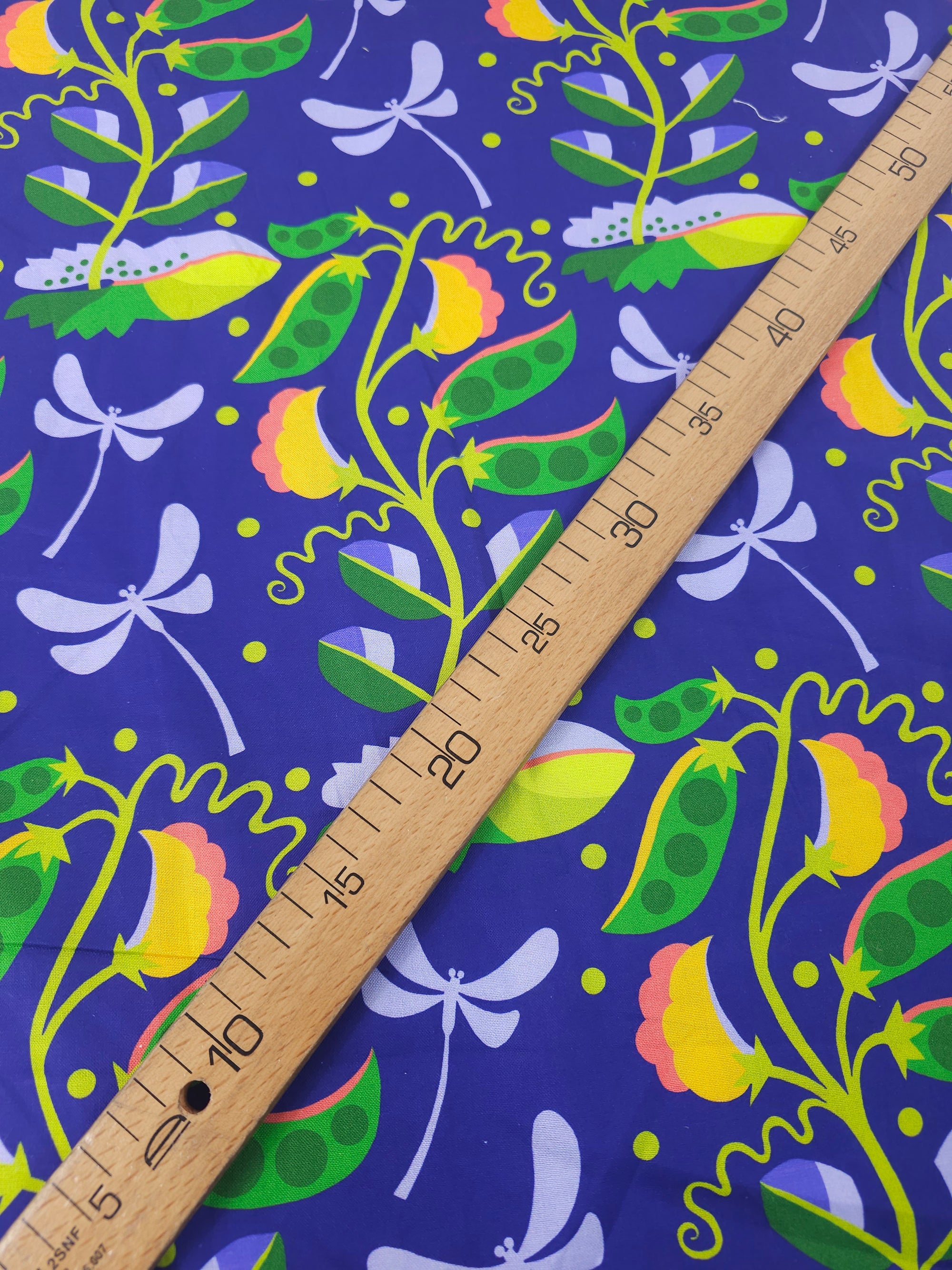 Purple Novelty Peas In A Pod 100% Cotton - Free Spirit