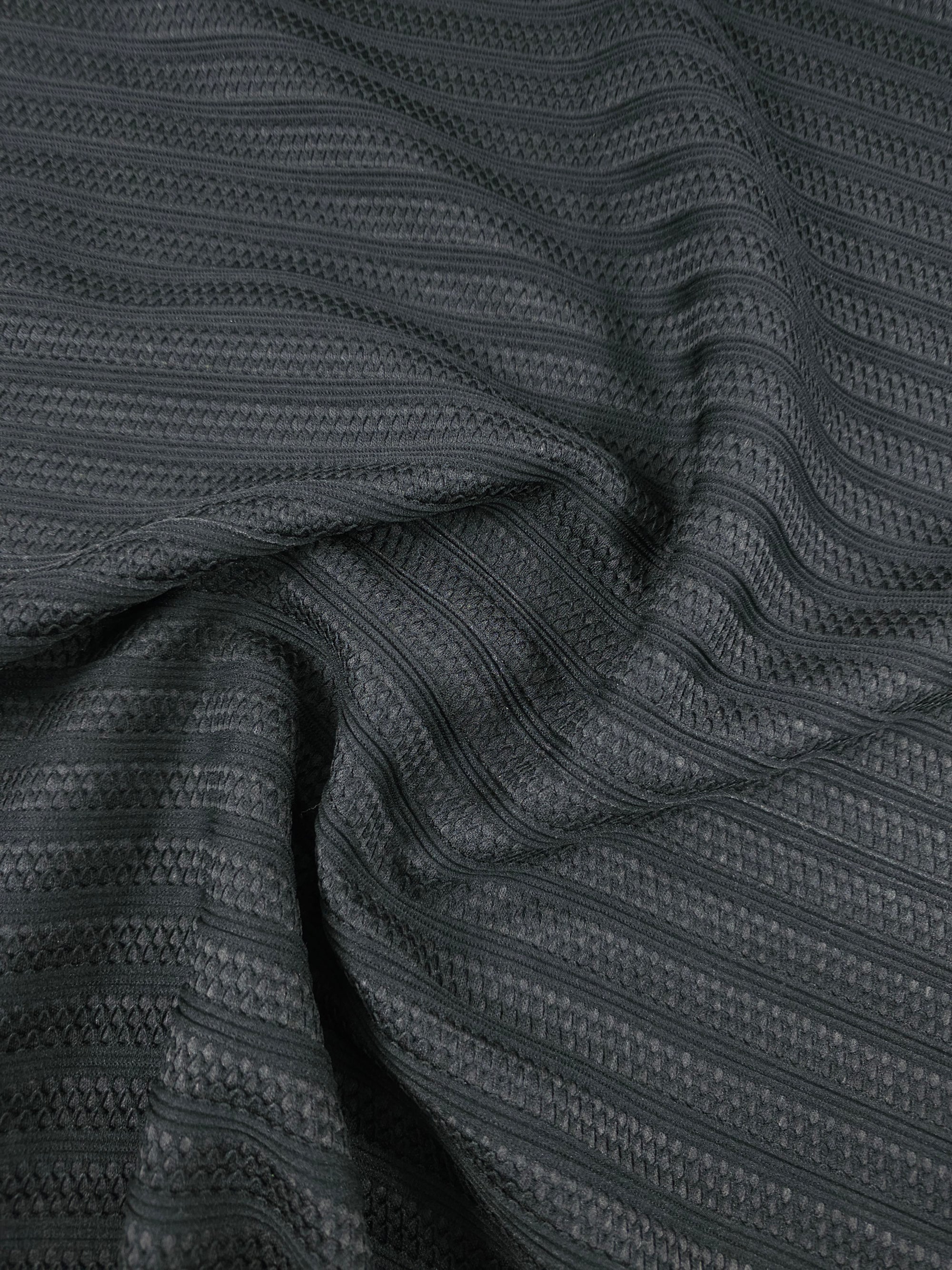 Black Bonded Lace Stripe Scuba