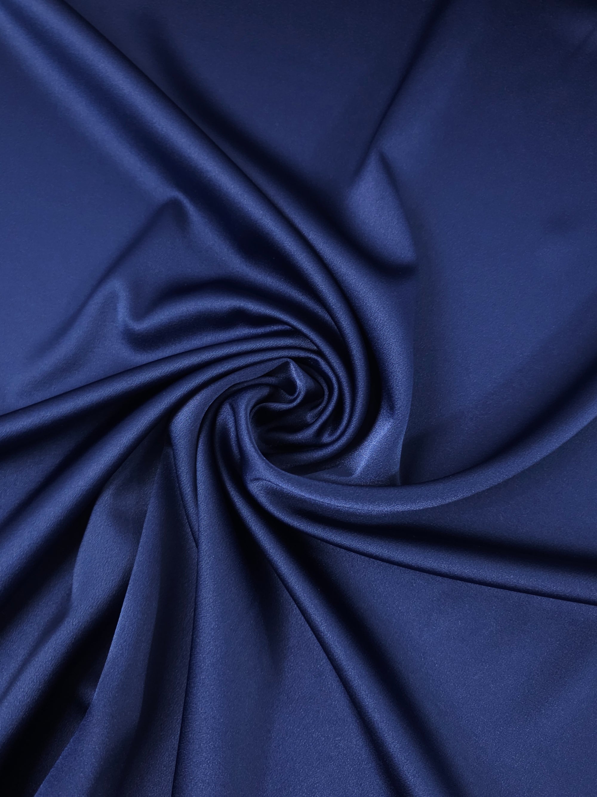 Navy Poly Satin