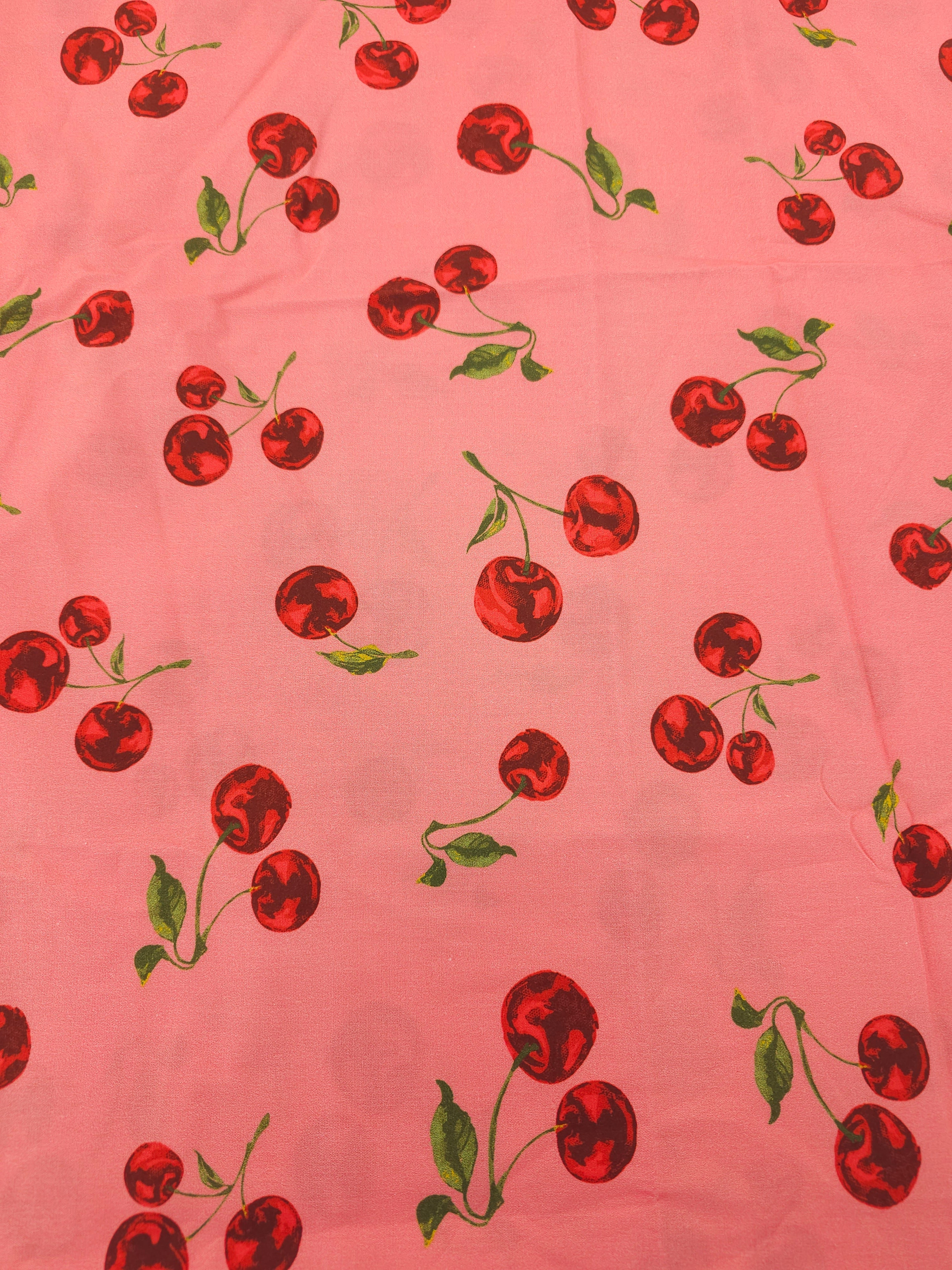 Pink cherry Viscose- 2m piece