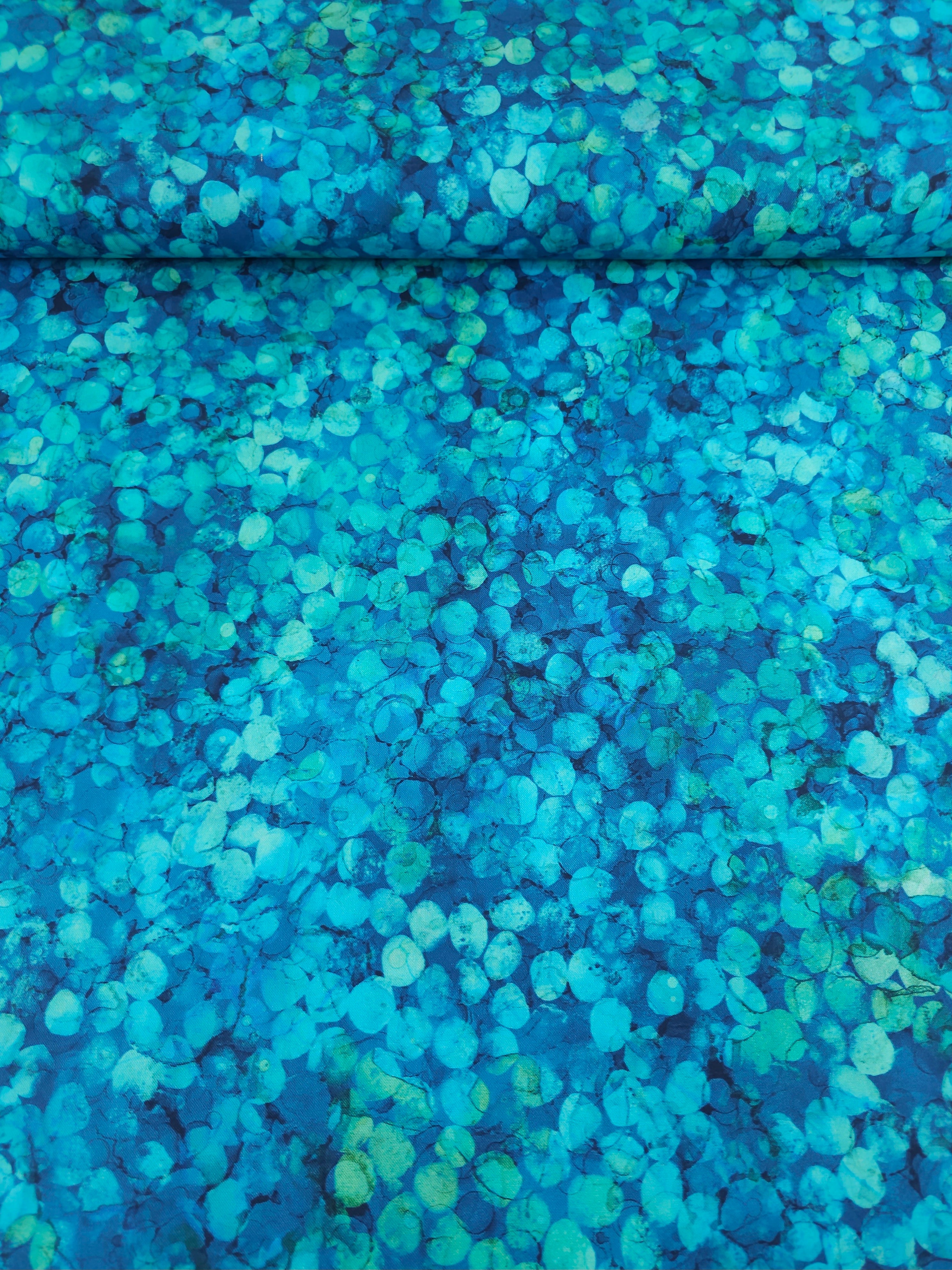 Aqua Confetti Utopia 100% Cotton