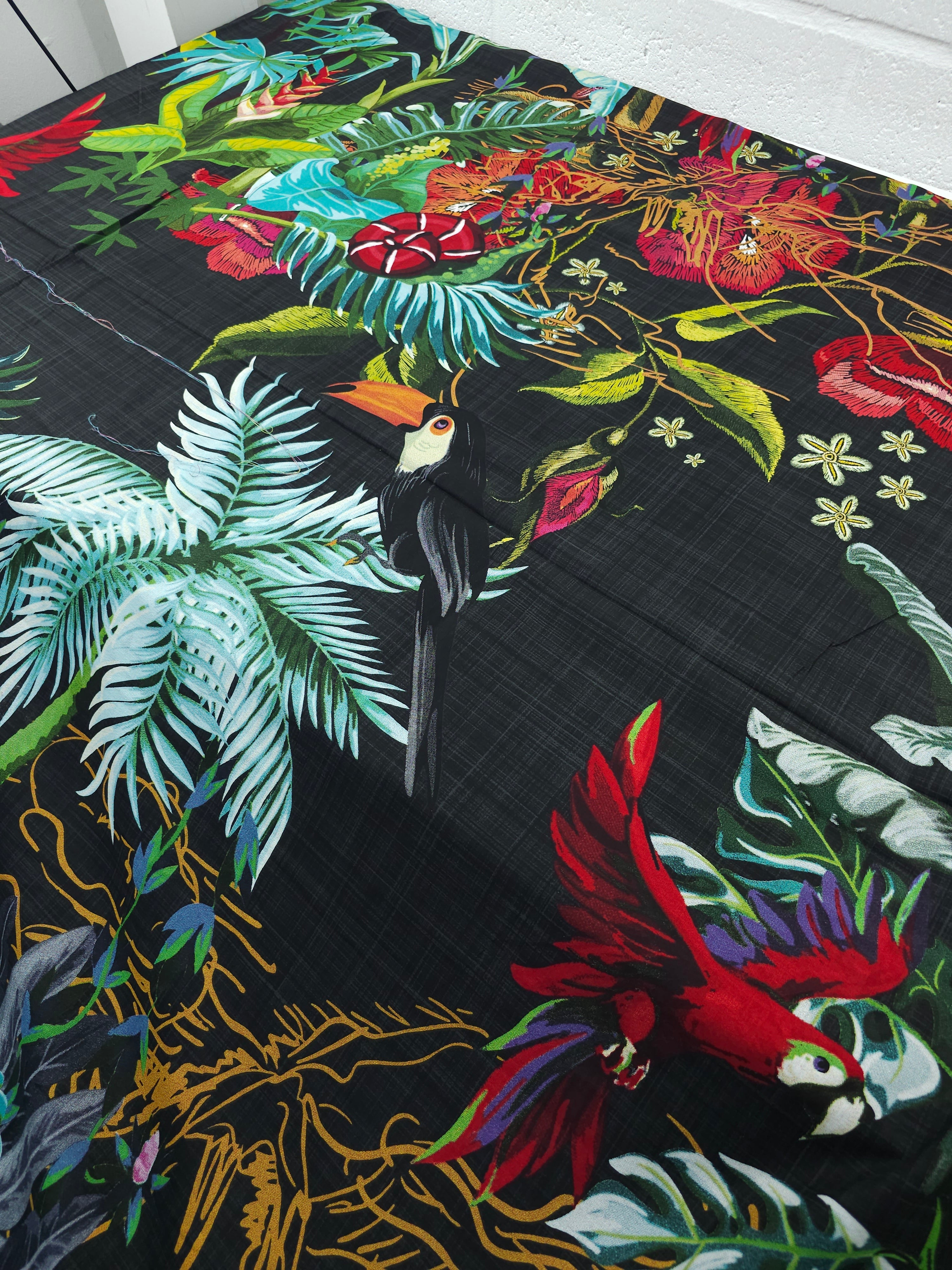 Tropical Rainforest 100% Cotton 96" - 2.5m Panel *EXTRA WIDE*
