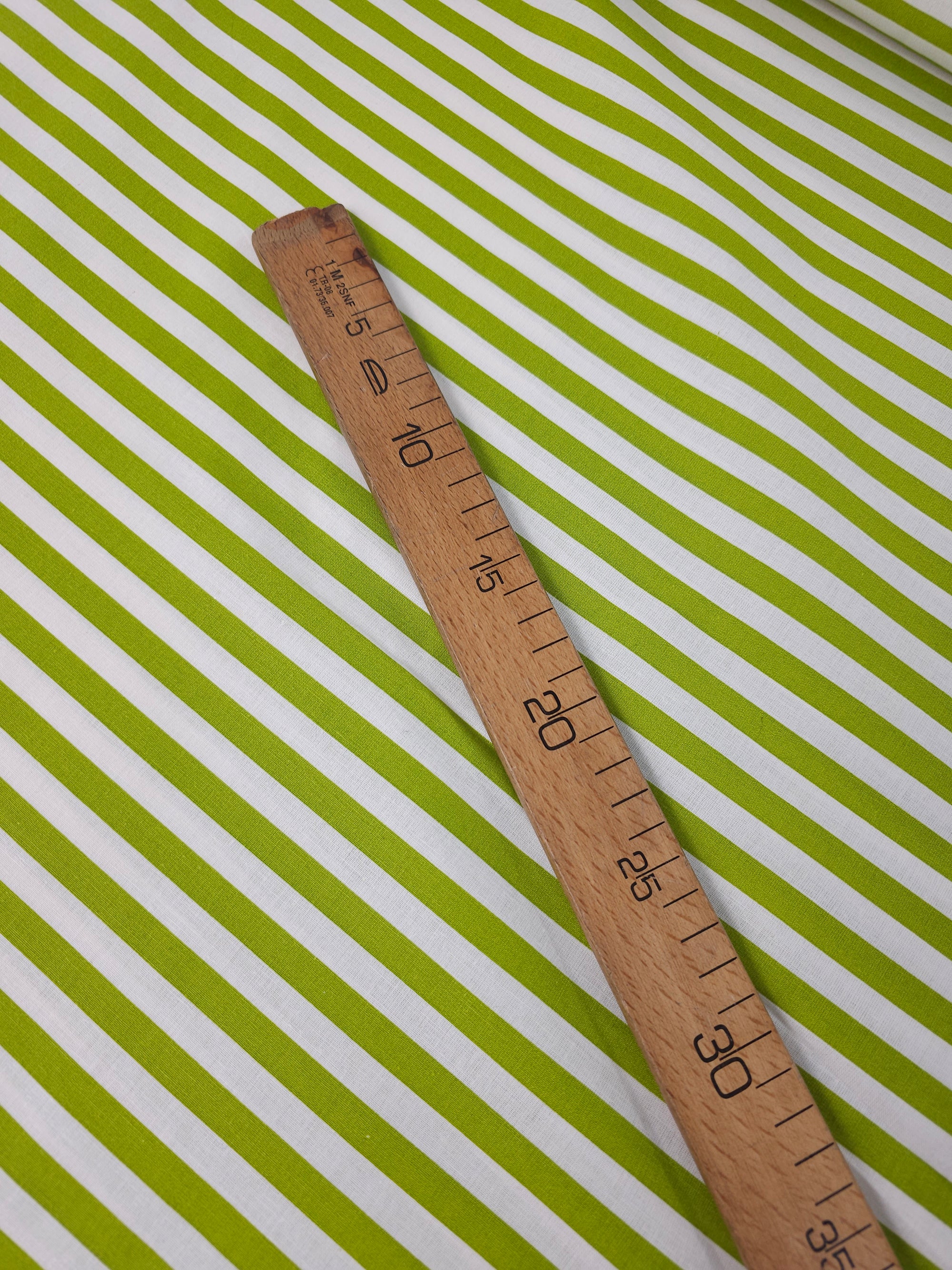 Lime Green Large Stripe 100% Cotton *EXTRA WIDE*