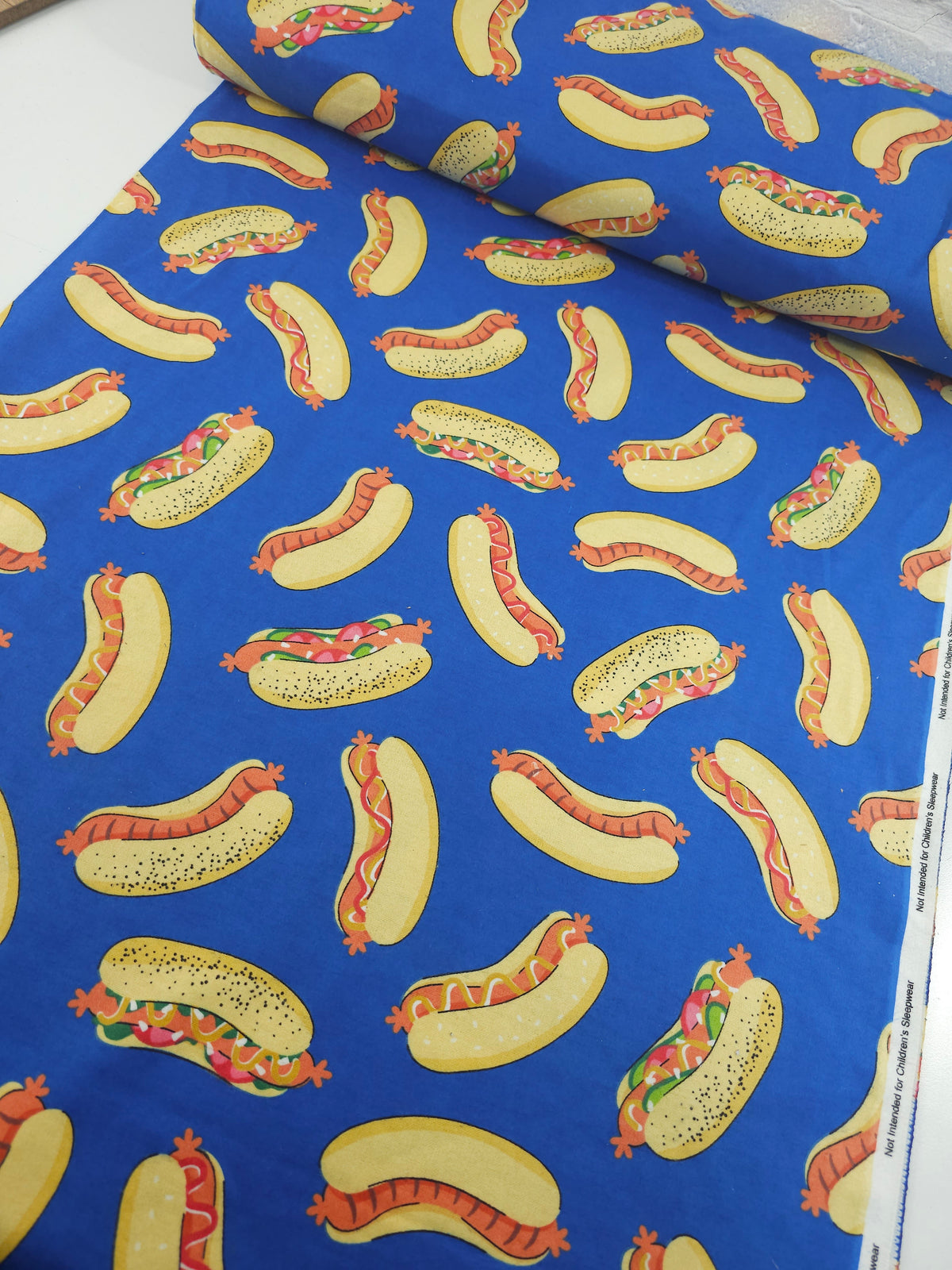 Tossed Hotdogs Lightweight Flannel Cotton