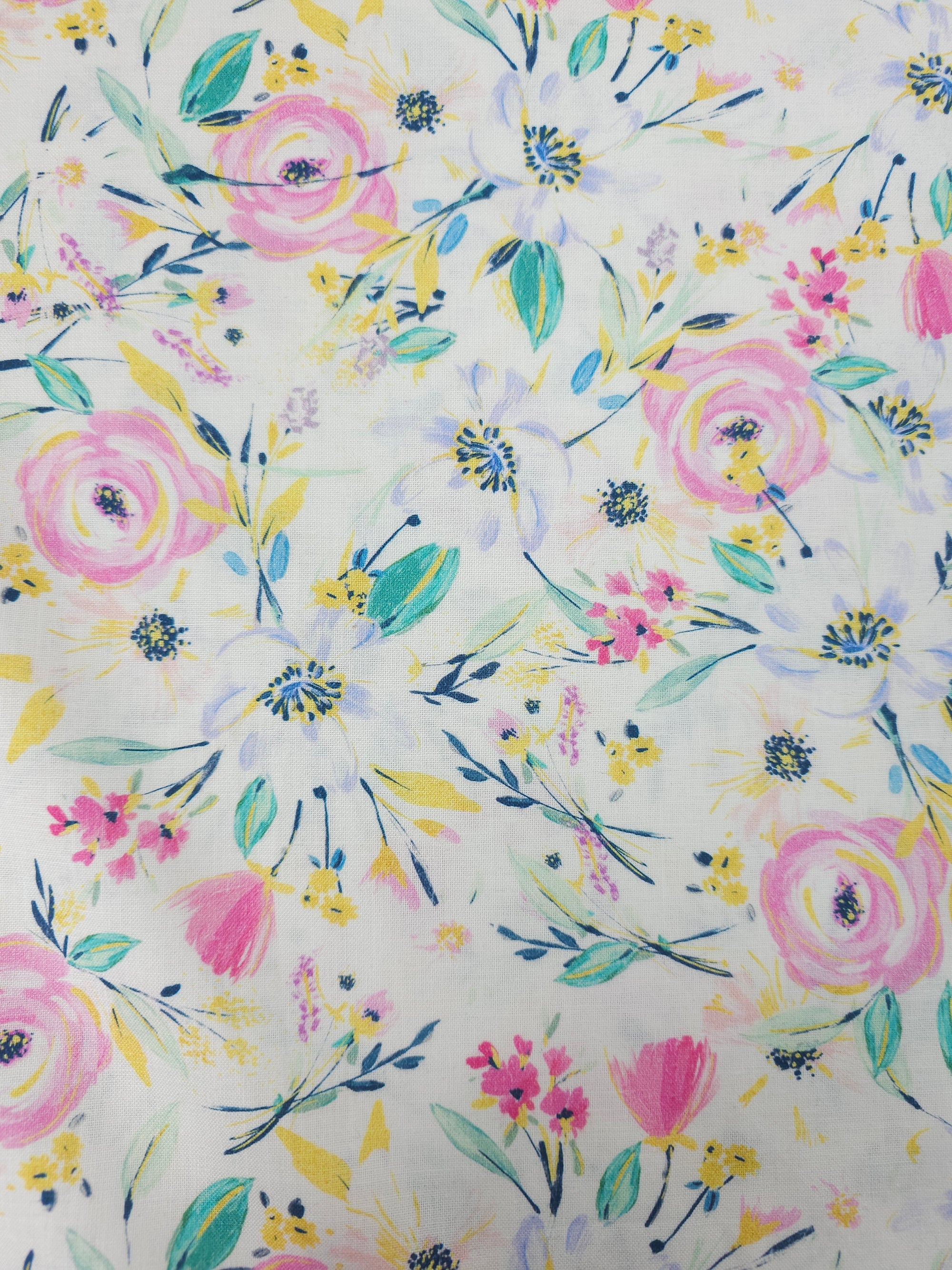 Spring Pastel Floral 100% Cotton