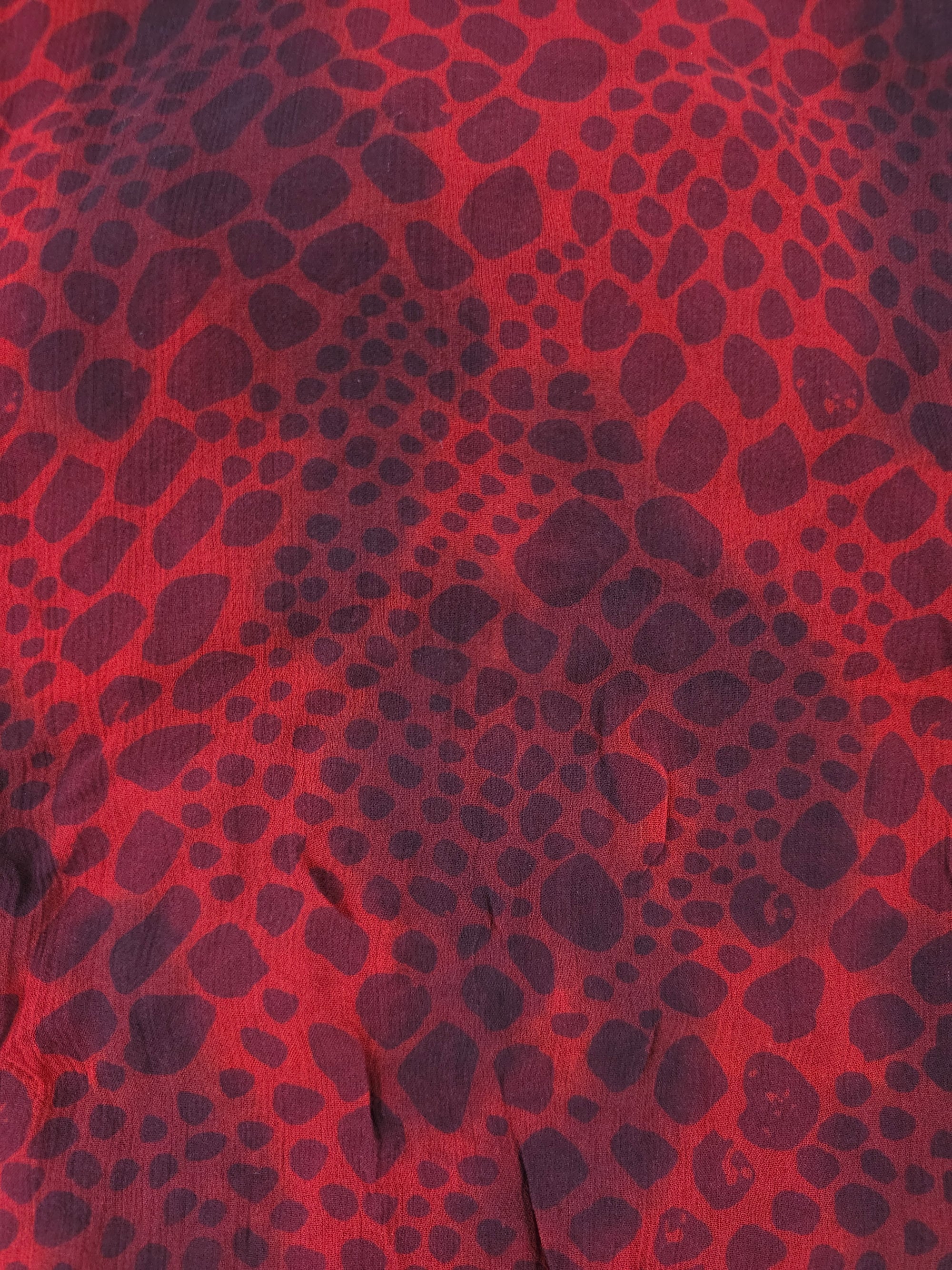 Crimson Jungle Viscose Chiffon - (Various Sizes)