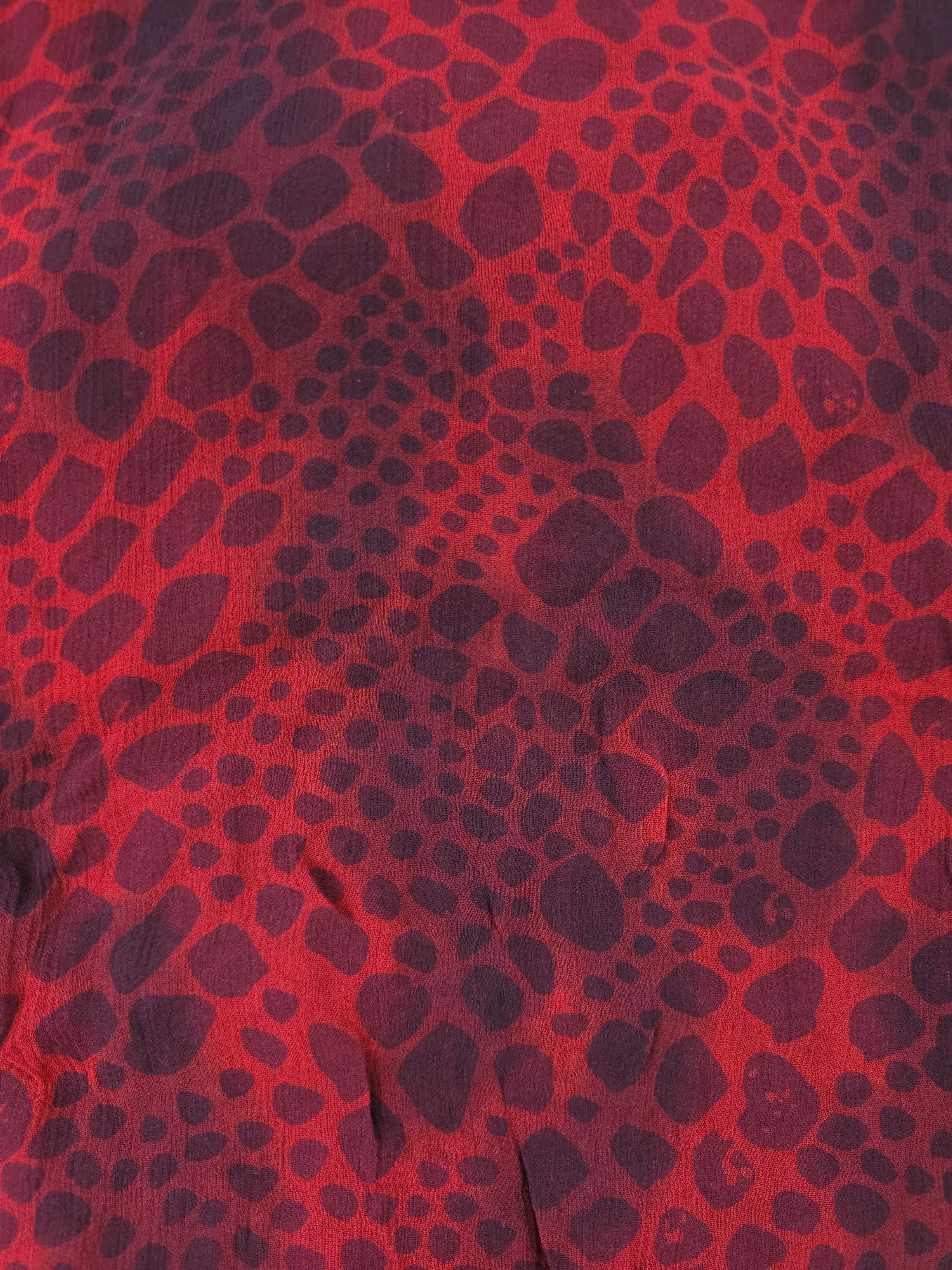 Crimson Jungle Viscose Chiffon - (Various Sizes)