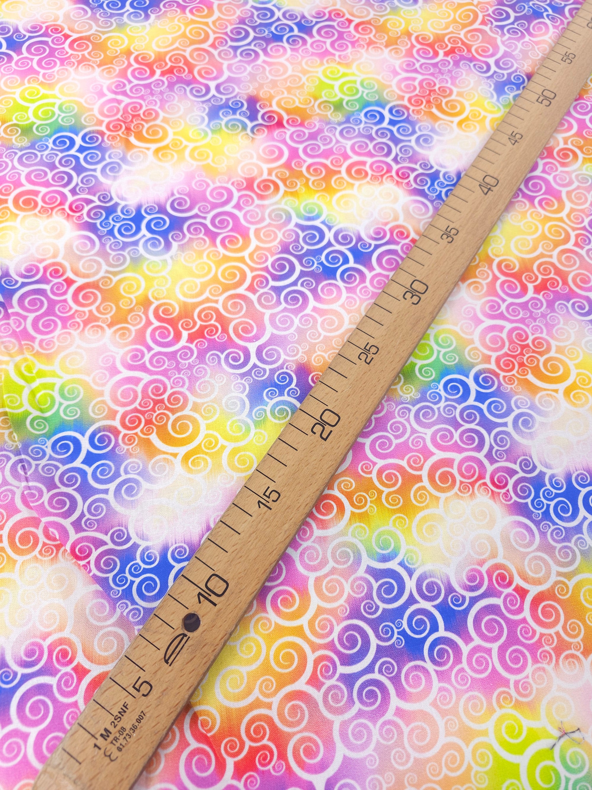 Pastel Rainbow Swirl Cloud Puff 100% Cotton