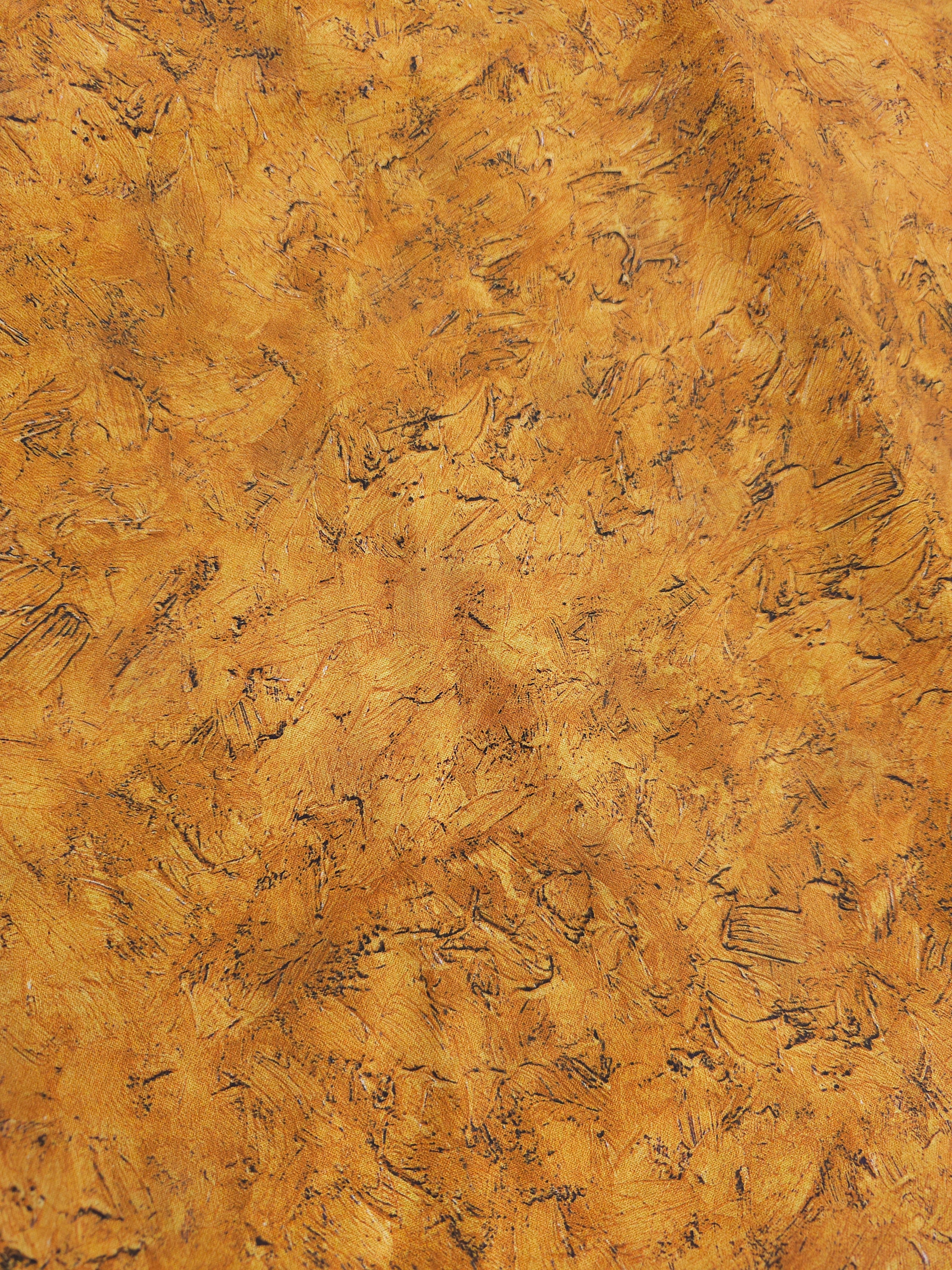 Yellow ochre paint Cotton- 2.5m piece