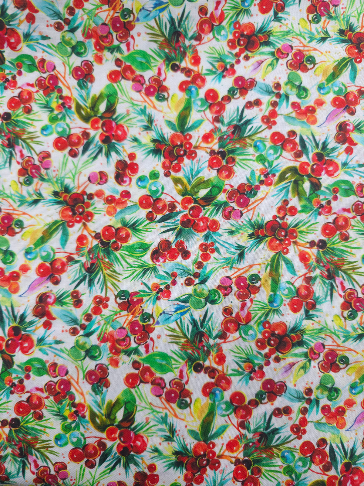 Winter holly Cotton- 1.6m piece