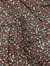 Red/Beige Ditsy Floral Viscose Jersey