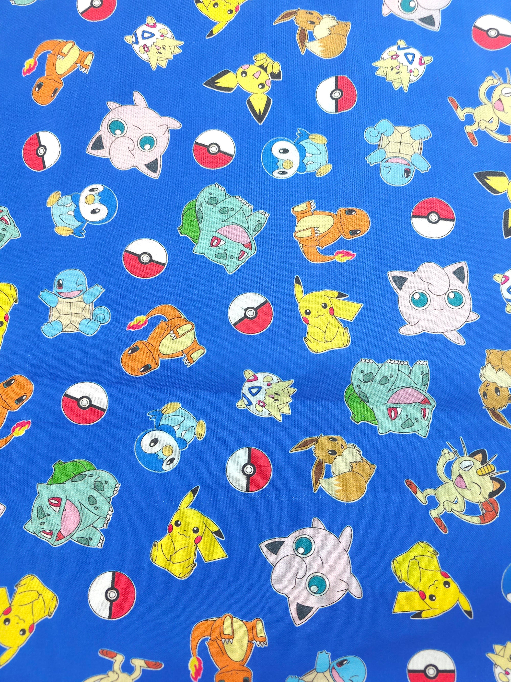 Blue Pokemon Cotton- 2m piece