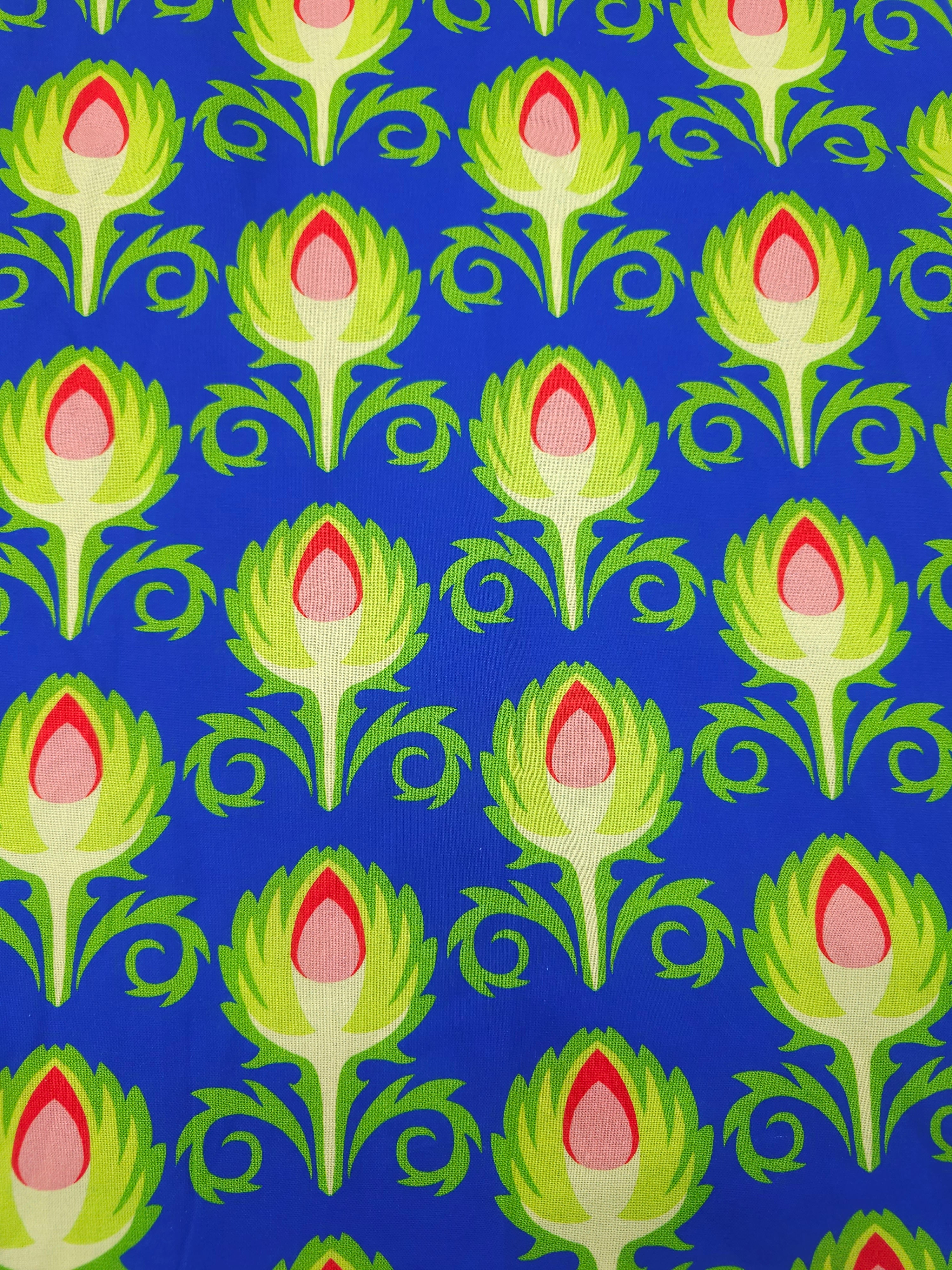 Blue artichoke Cotton- 1.5m piece