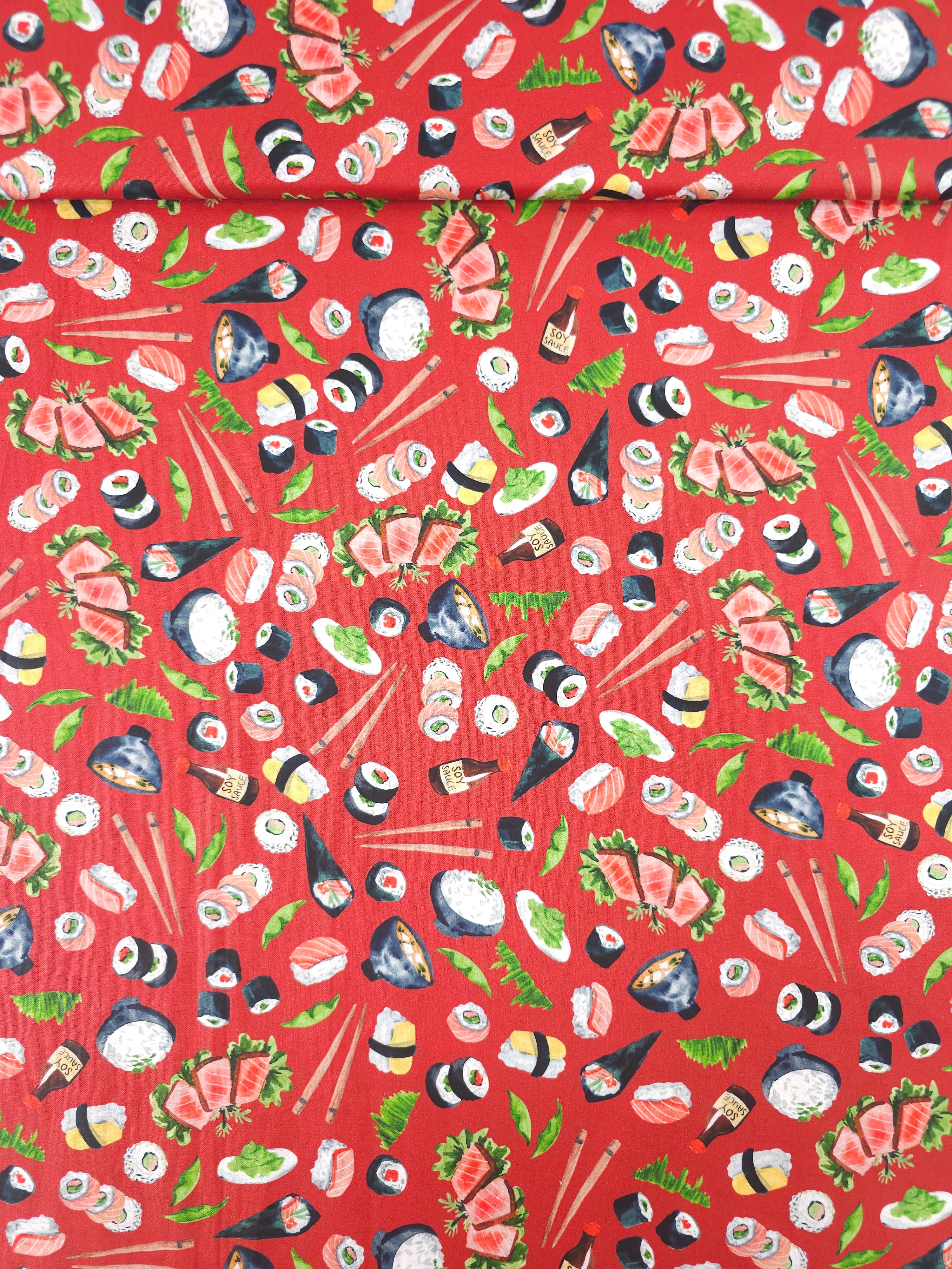 Sushi Time 100% Cotton