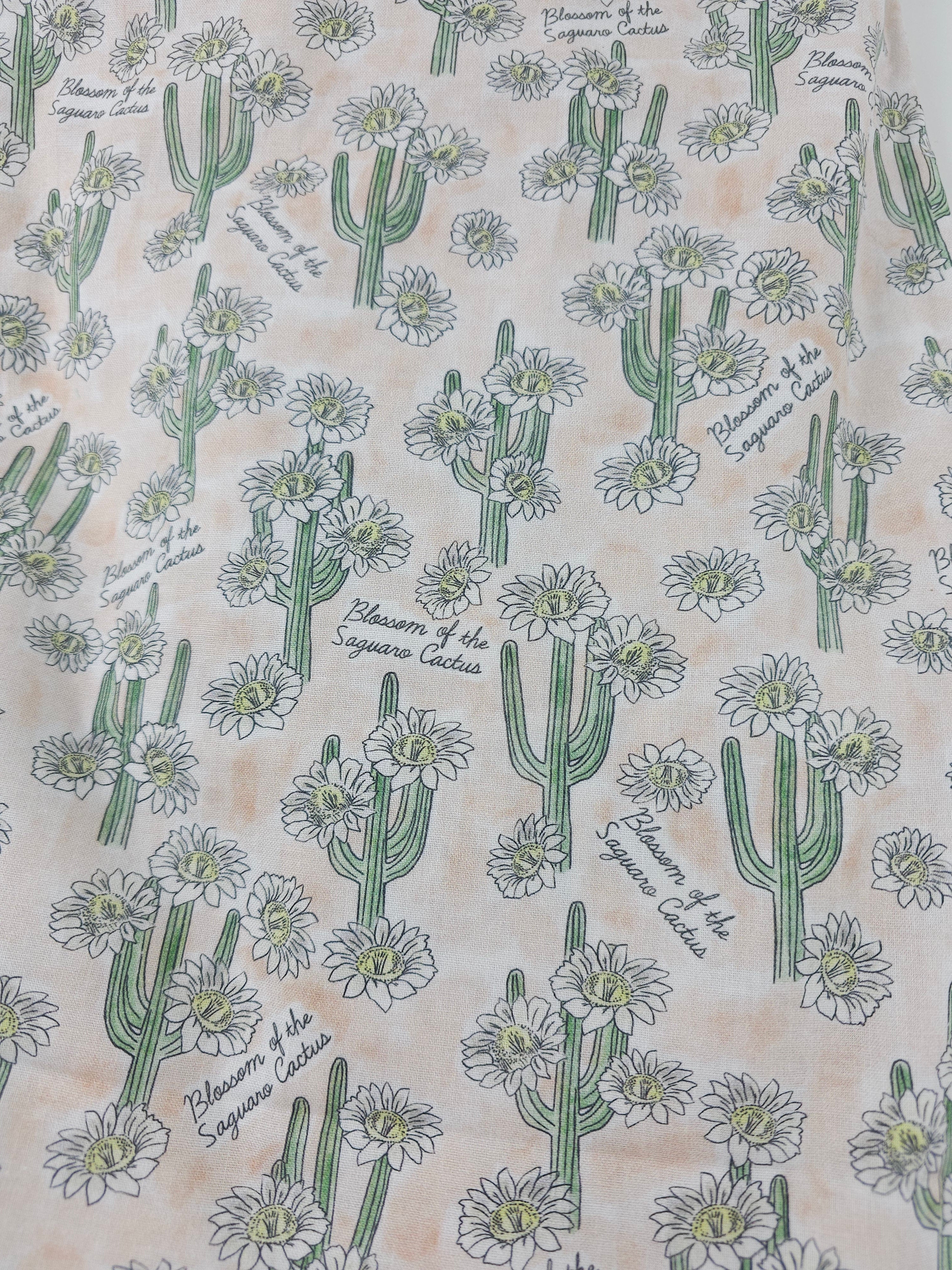 Blossom of the saguaro cactus Cotton- 4m piece