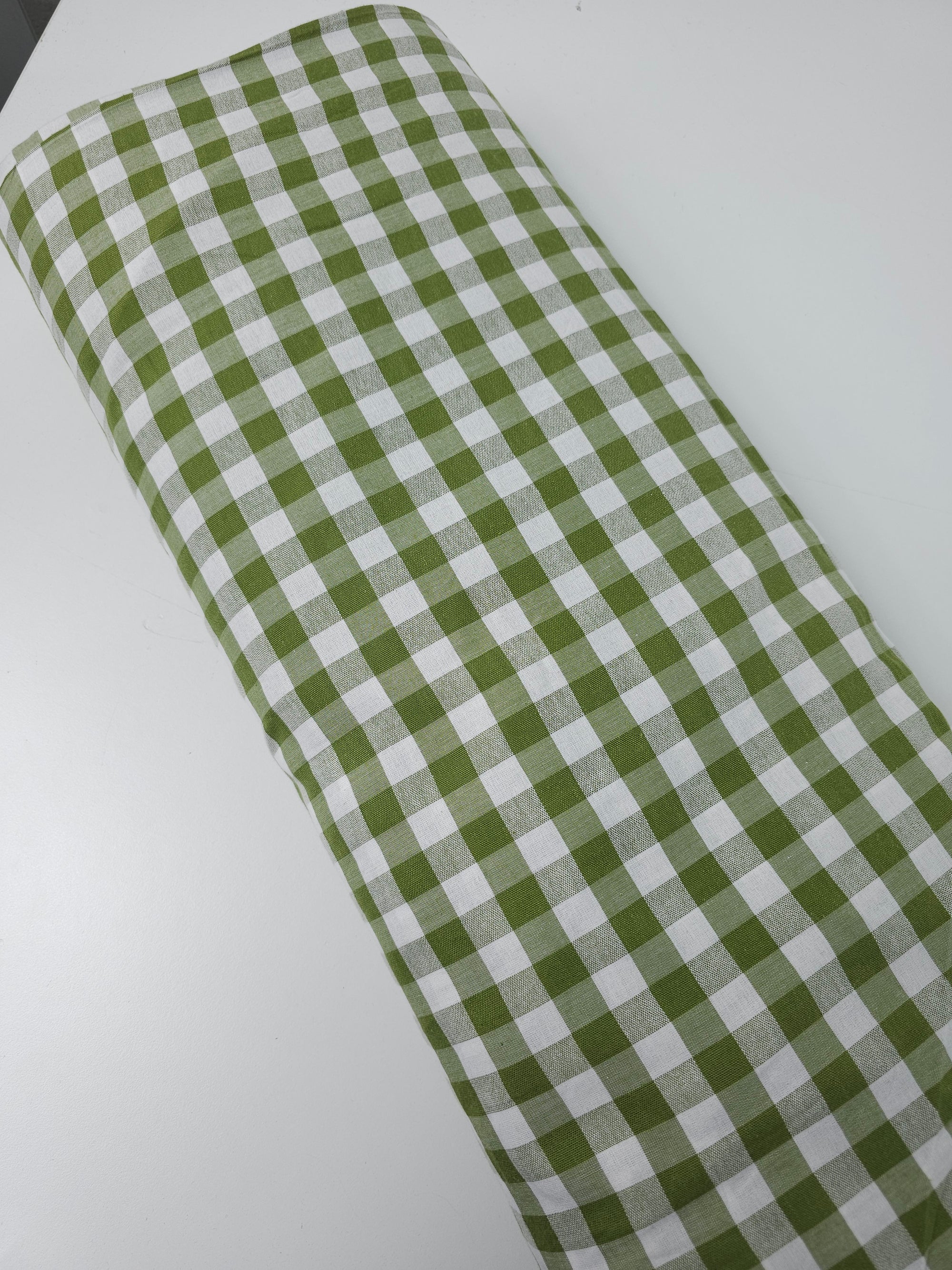 Moss Green Check 100% Cotton *EXTRA WIDE*