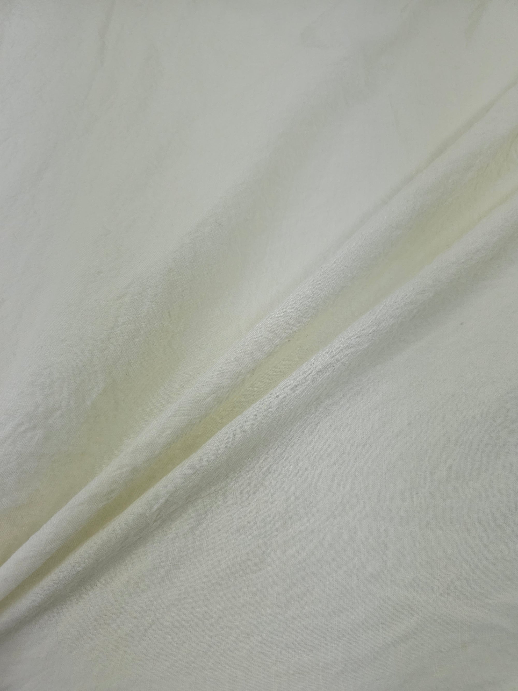 Ivory Textured Crinkle Cotton
