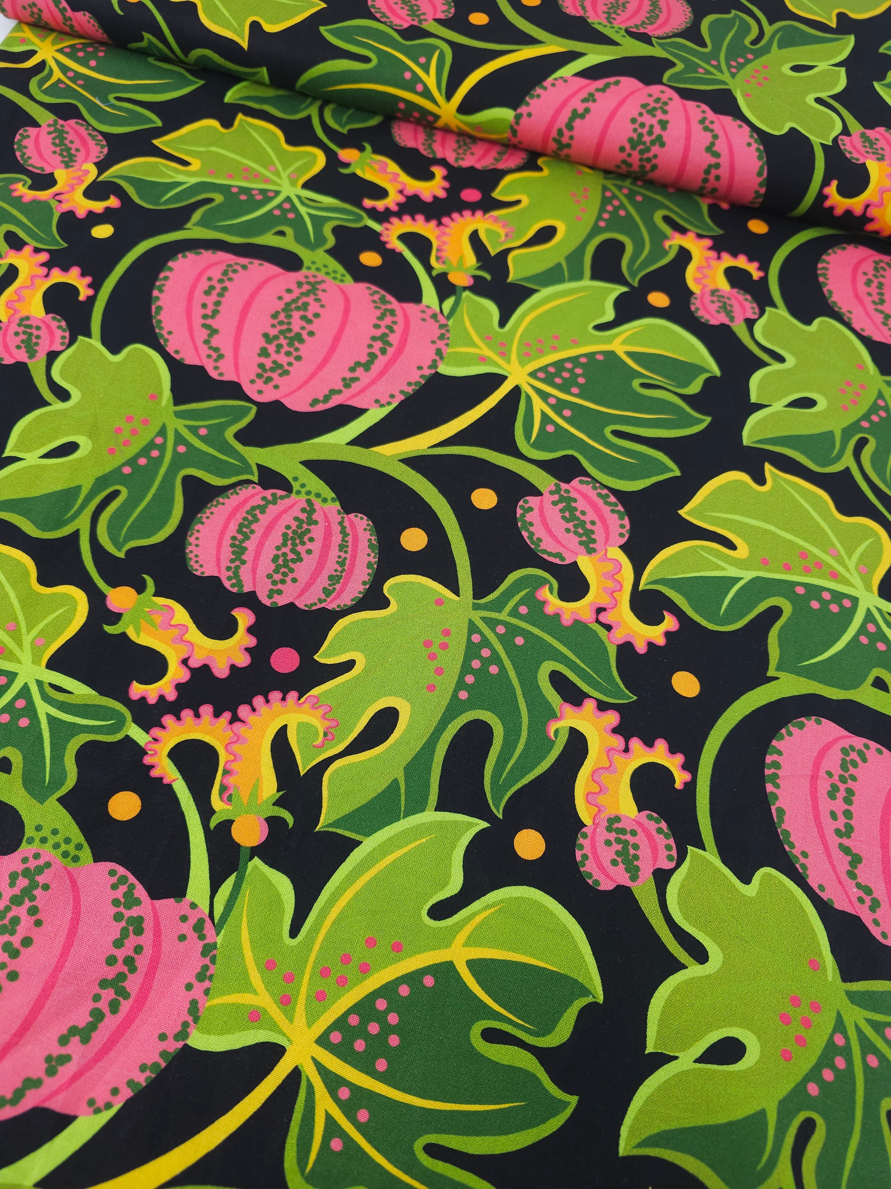 Abstract Pumpkin Patch 100% Cotton - Jane Sassaman x Free Spirit