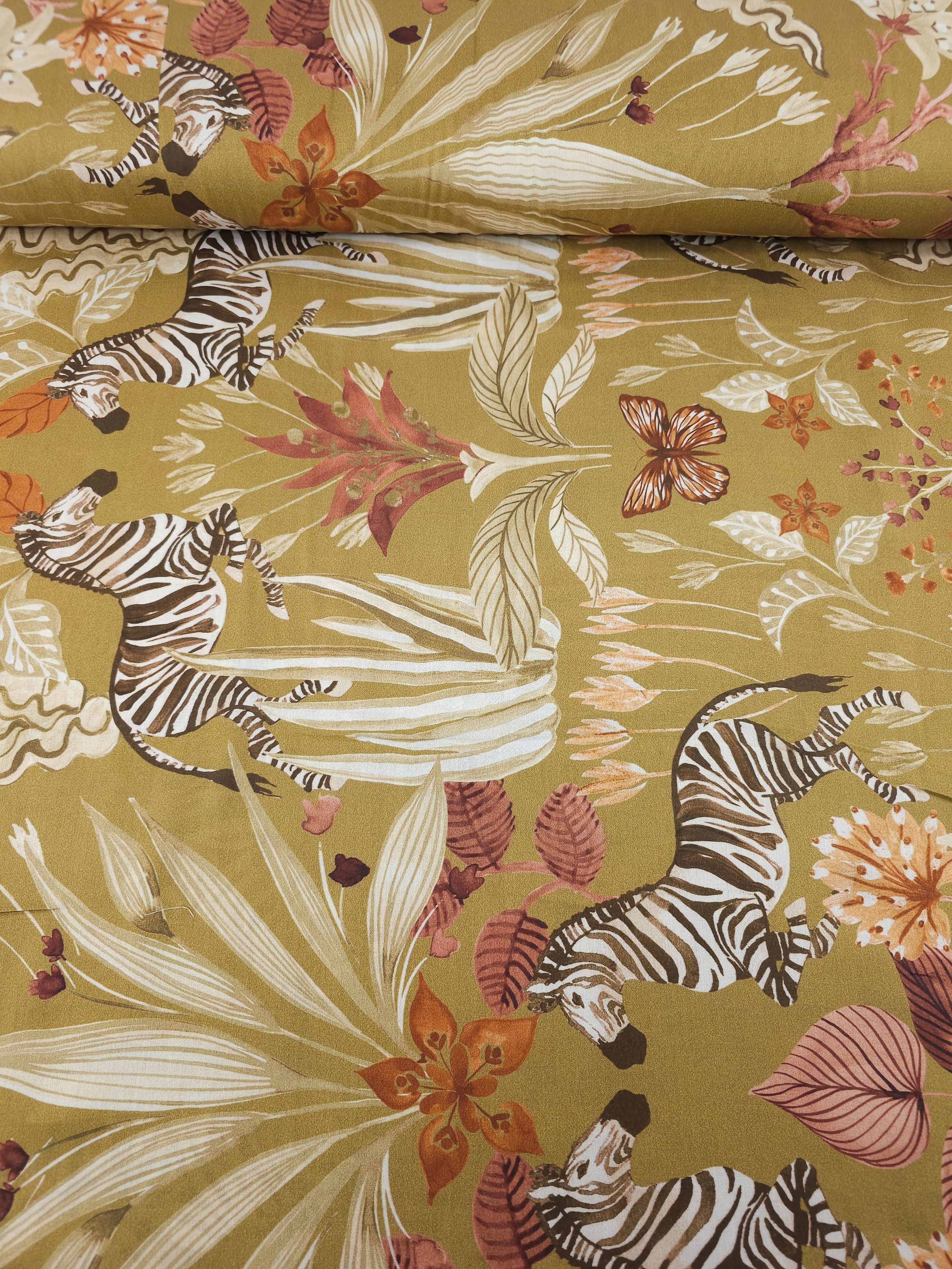 Utopian Dream Zebra Safari 100% Cotton Sateen 102" *EXTRA WIDE* - 2m Panel