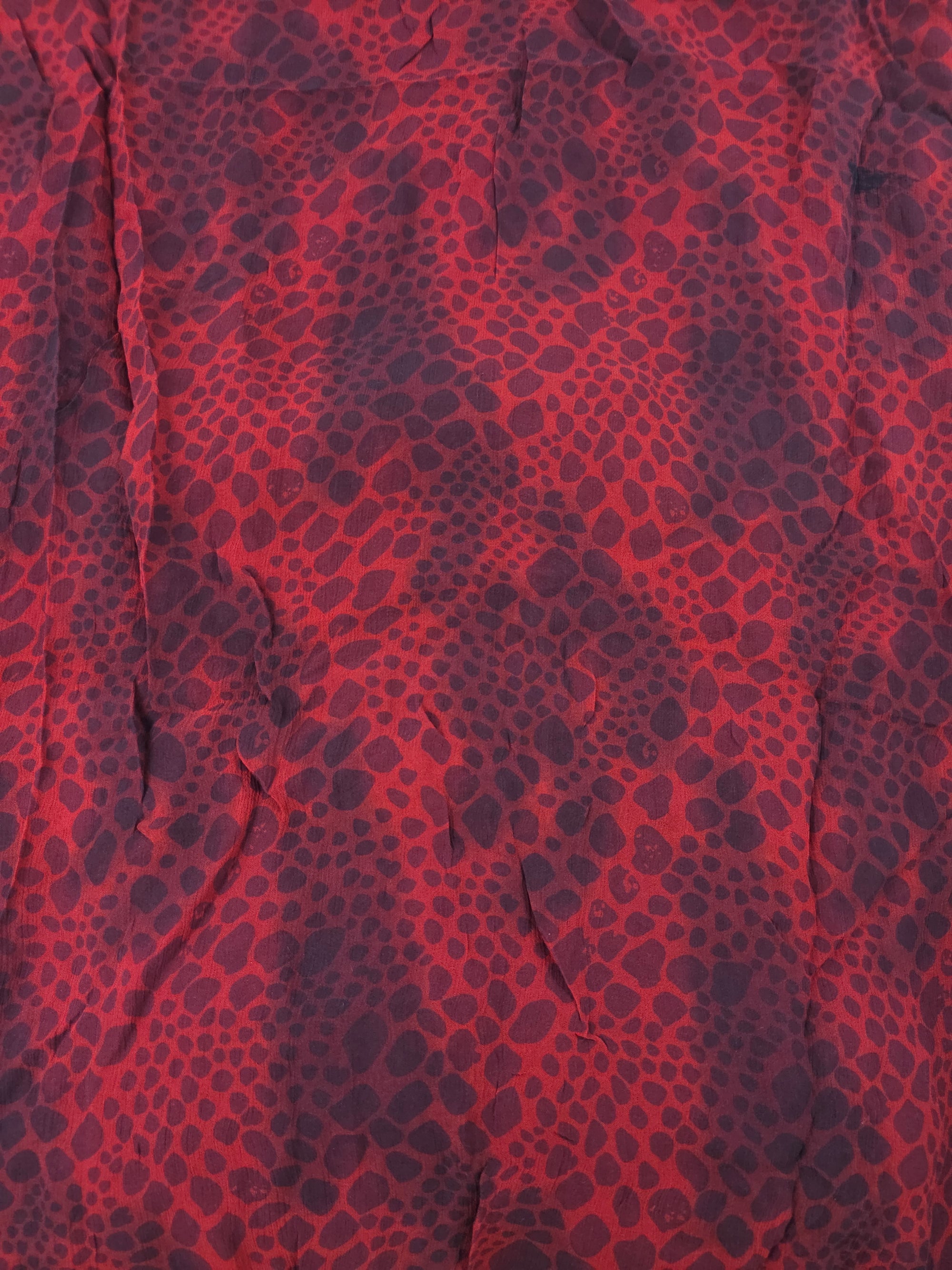 Crimson Jungle Viscose Chiffon - (Various Sizes)