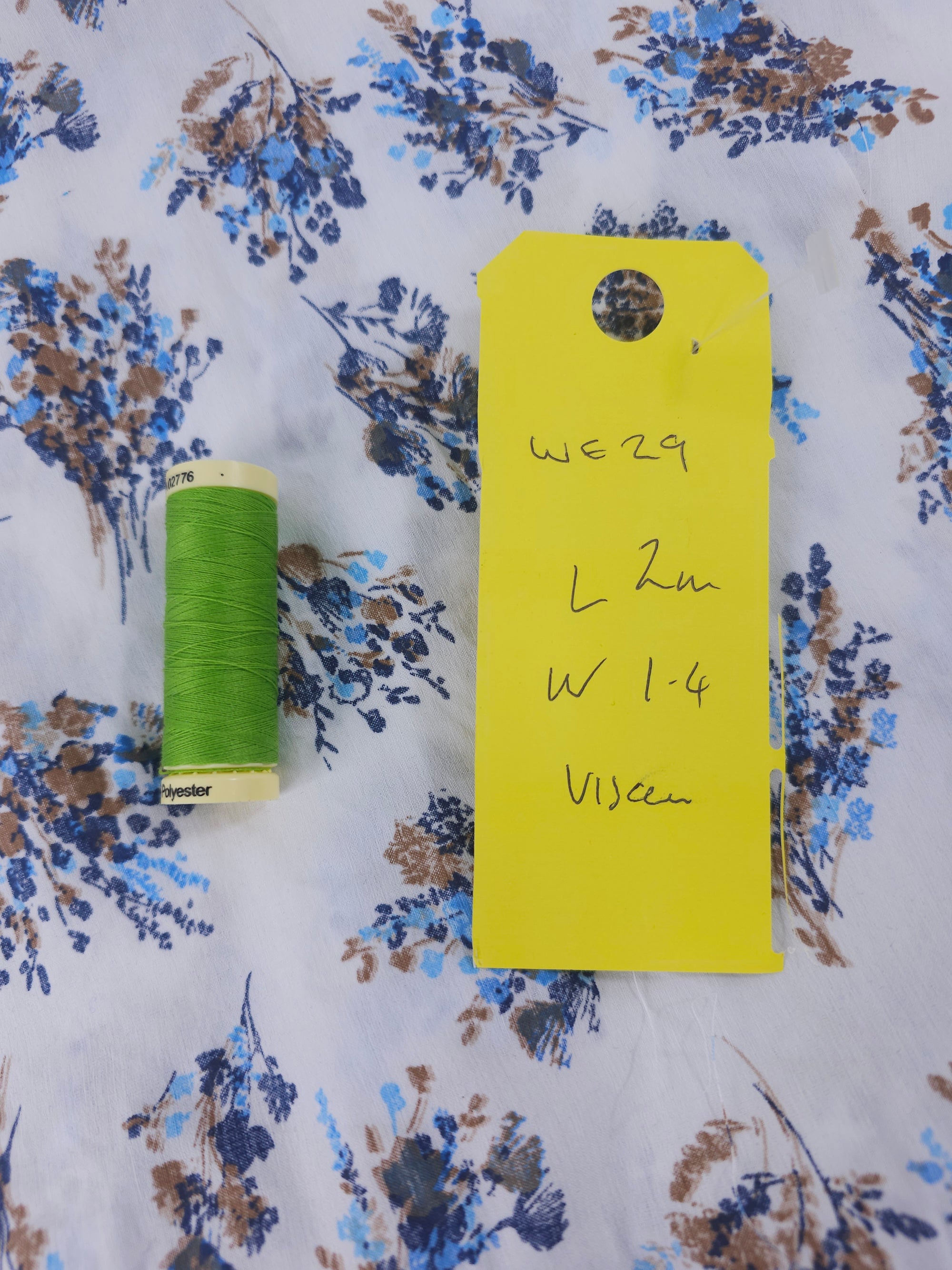 Blue bouquet Viscose- 2m piece