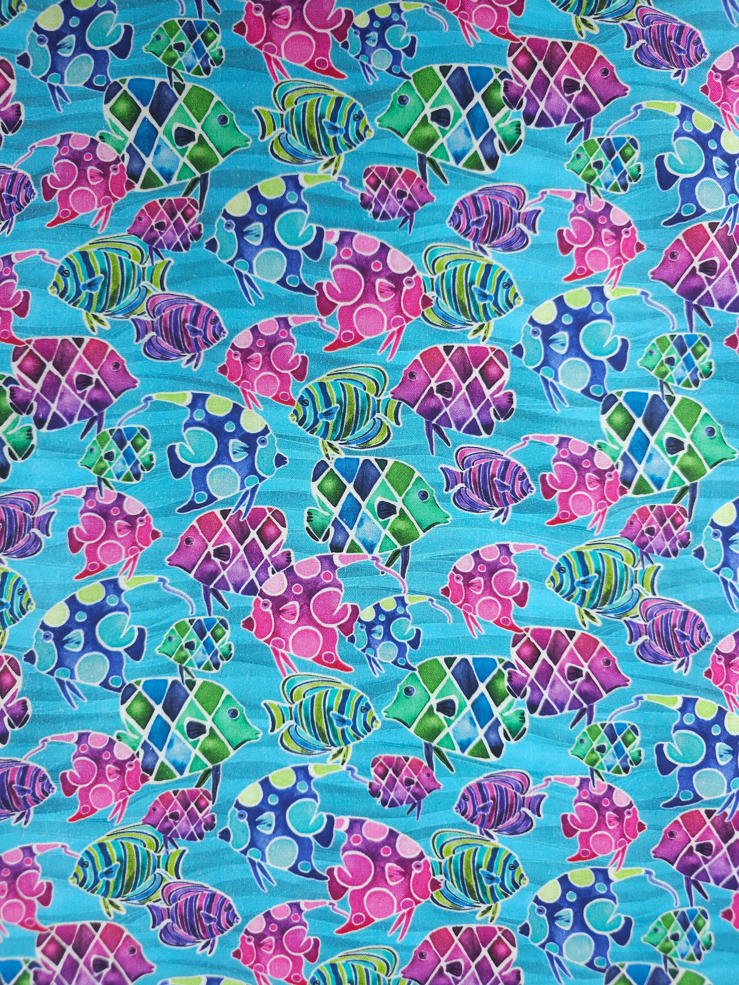 Tropical Fish 100% Cotton