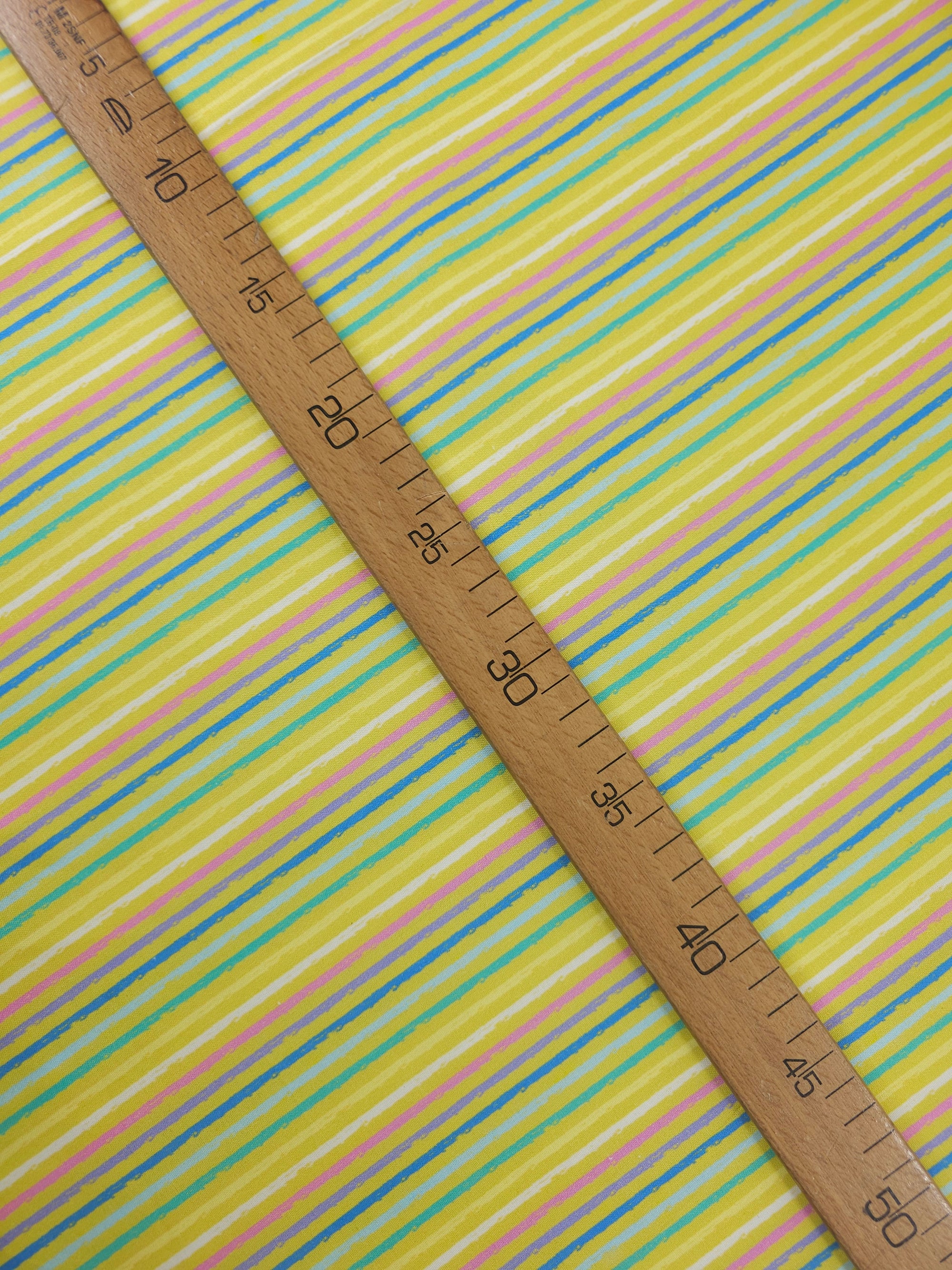 Yellow/Multi Static Stripe 100% Cotton - Robert Kaufman