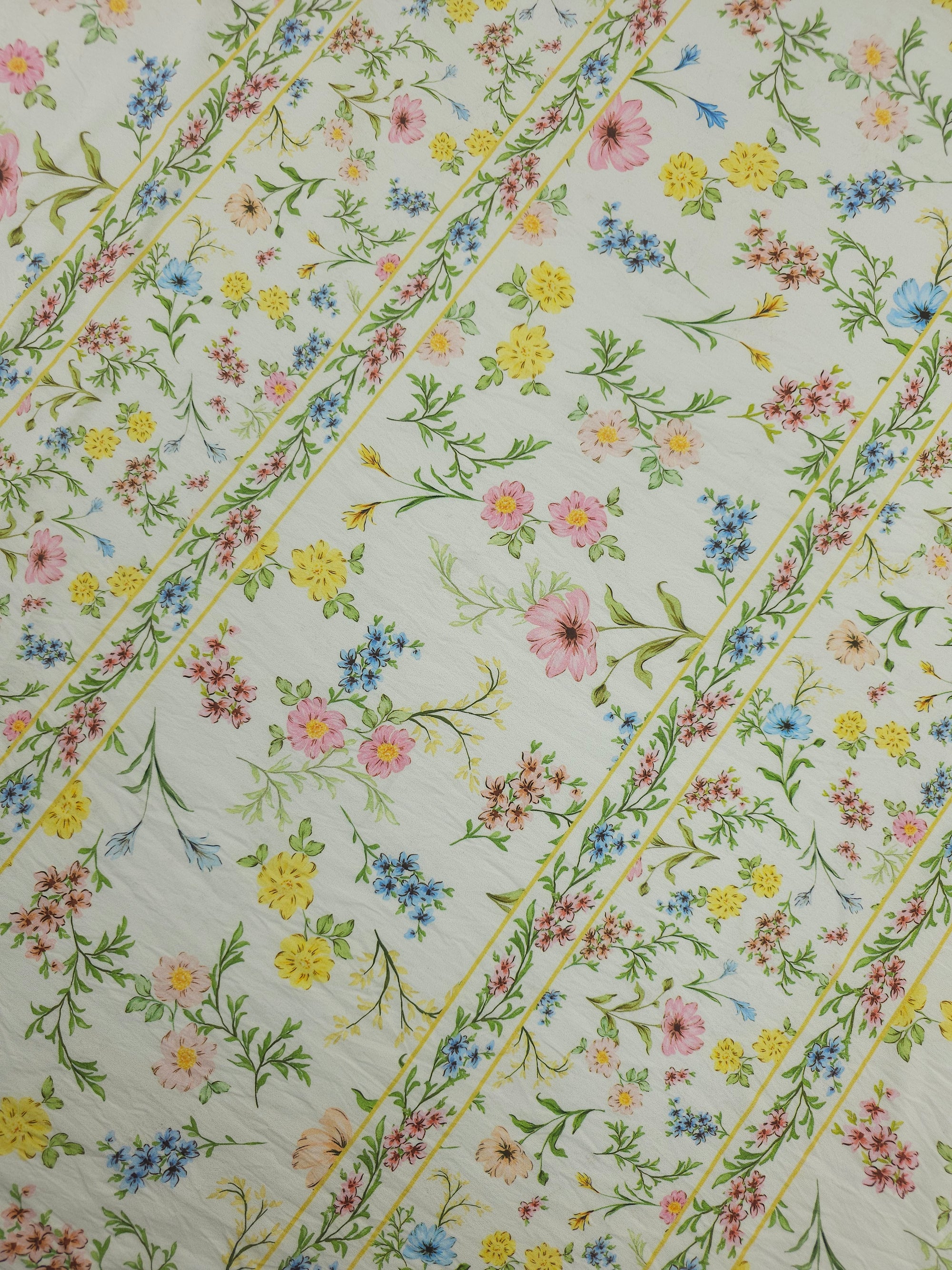 Retro Floral Stem Stripe Modal
