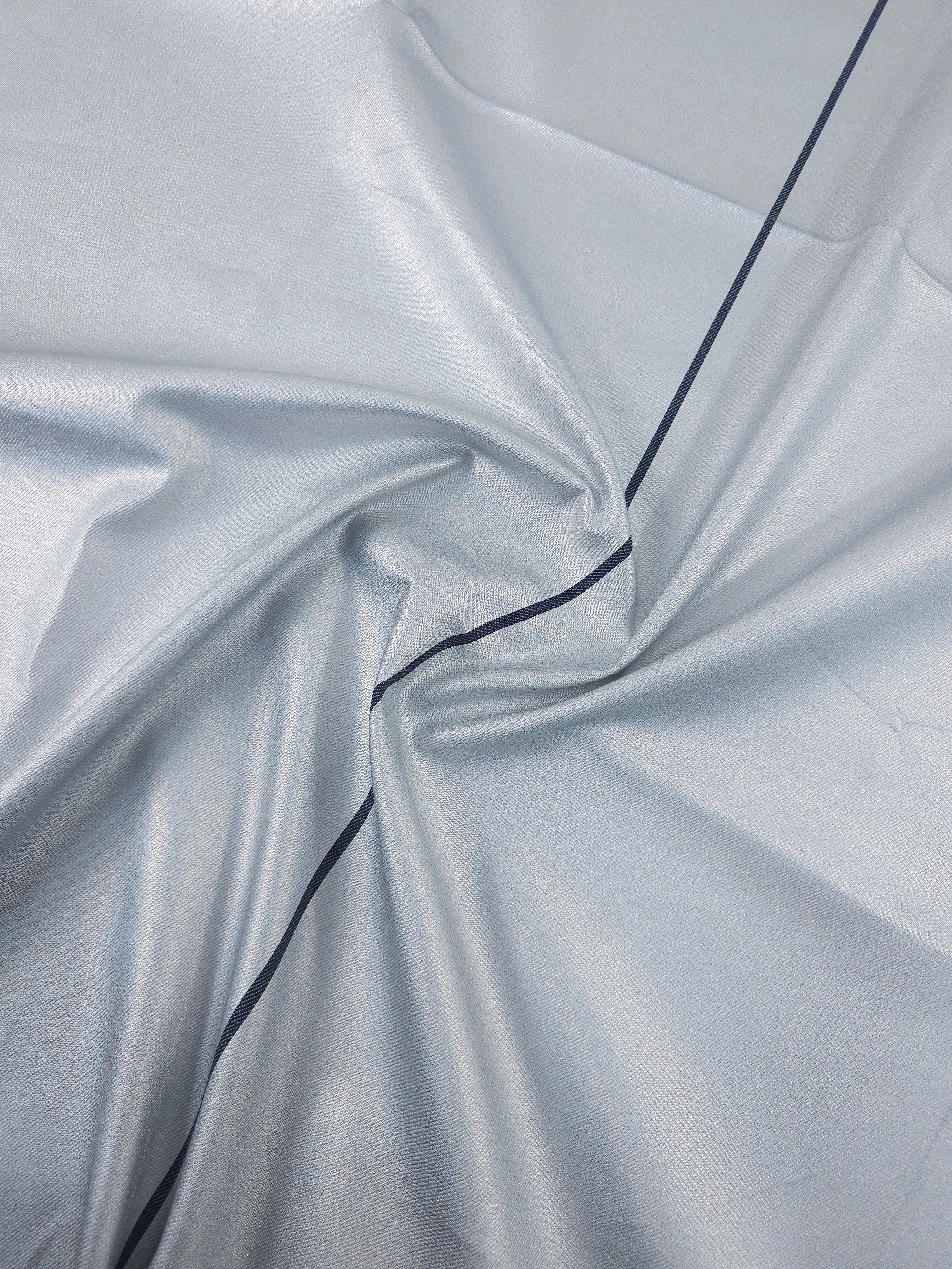 Silver Split Metallic Denim