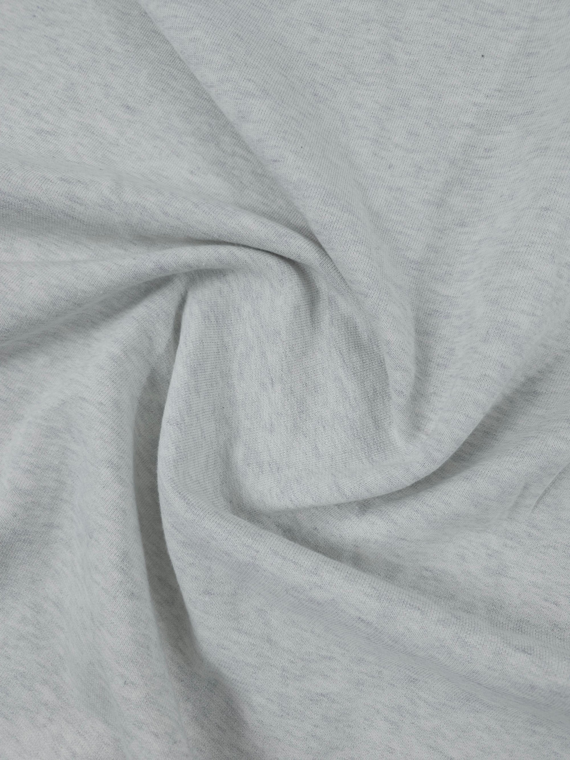 White/Grey Marl Fleece Backed Cotton Terry