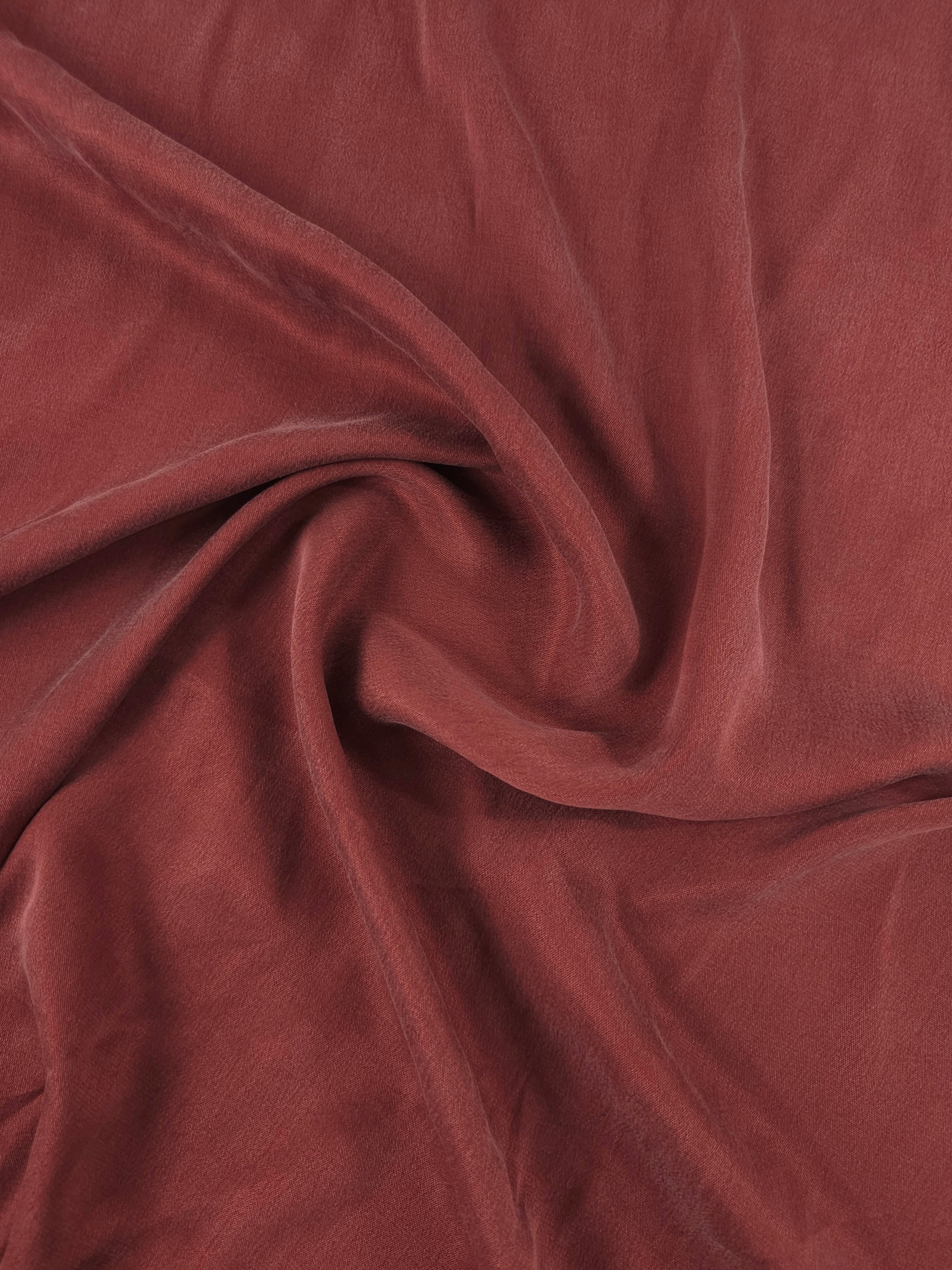 Garnet Red Sandwashed Cupro