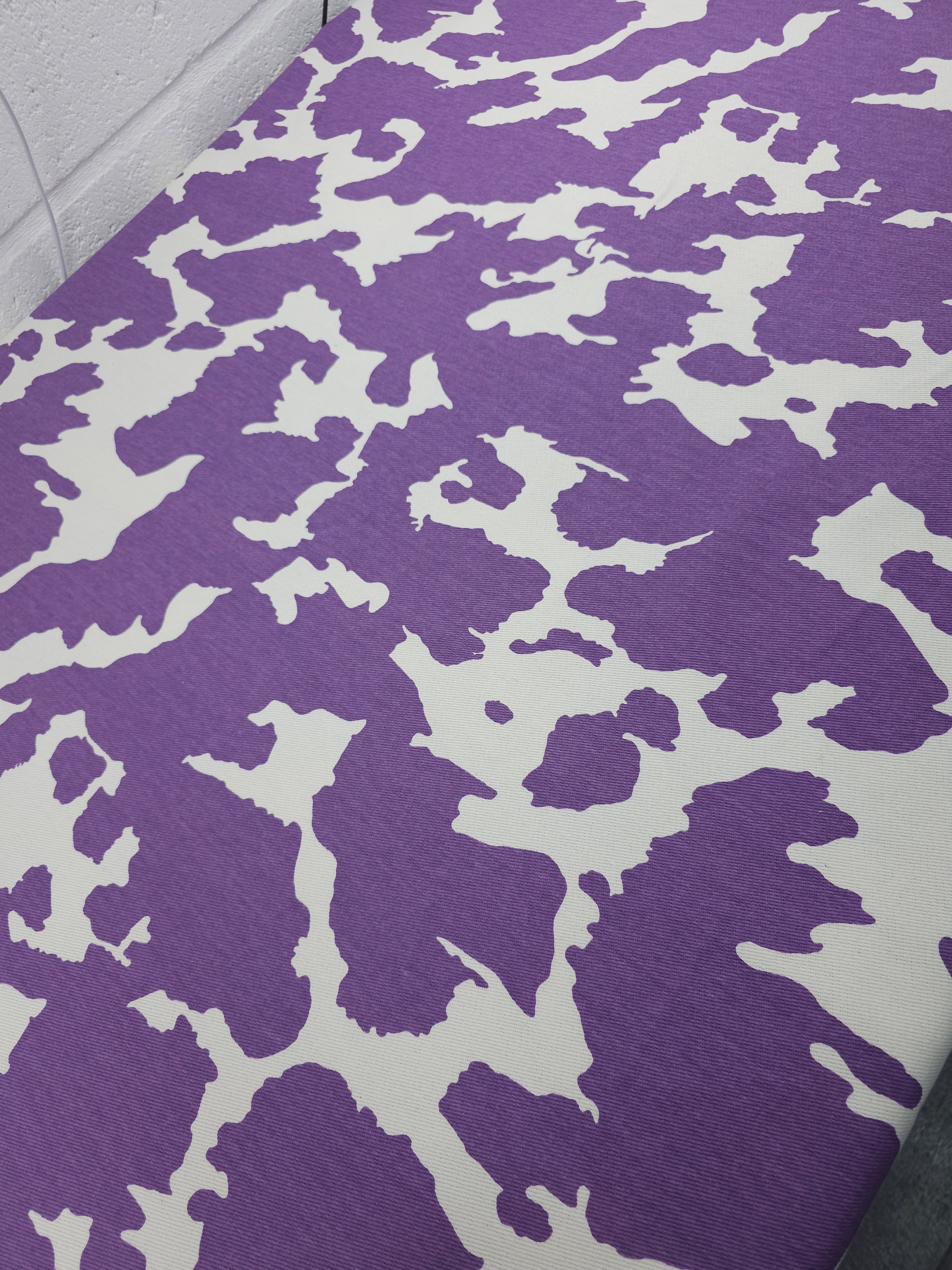 Purple/White Cow Denim