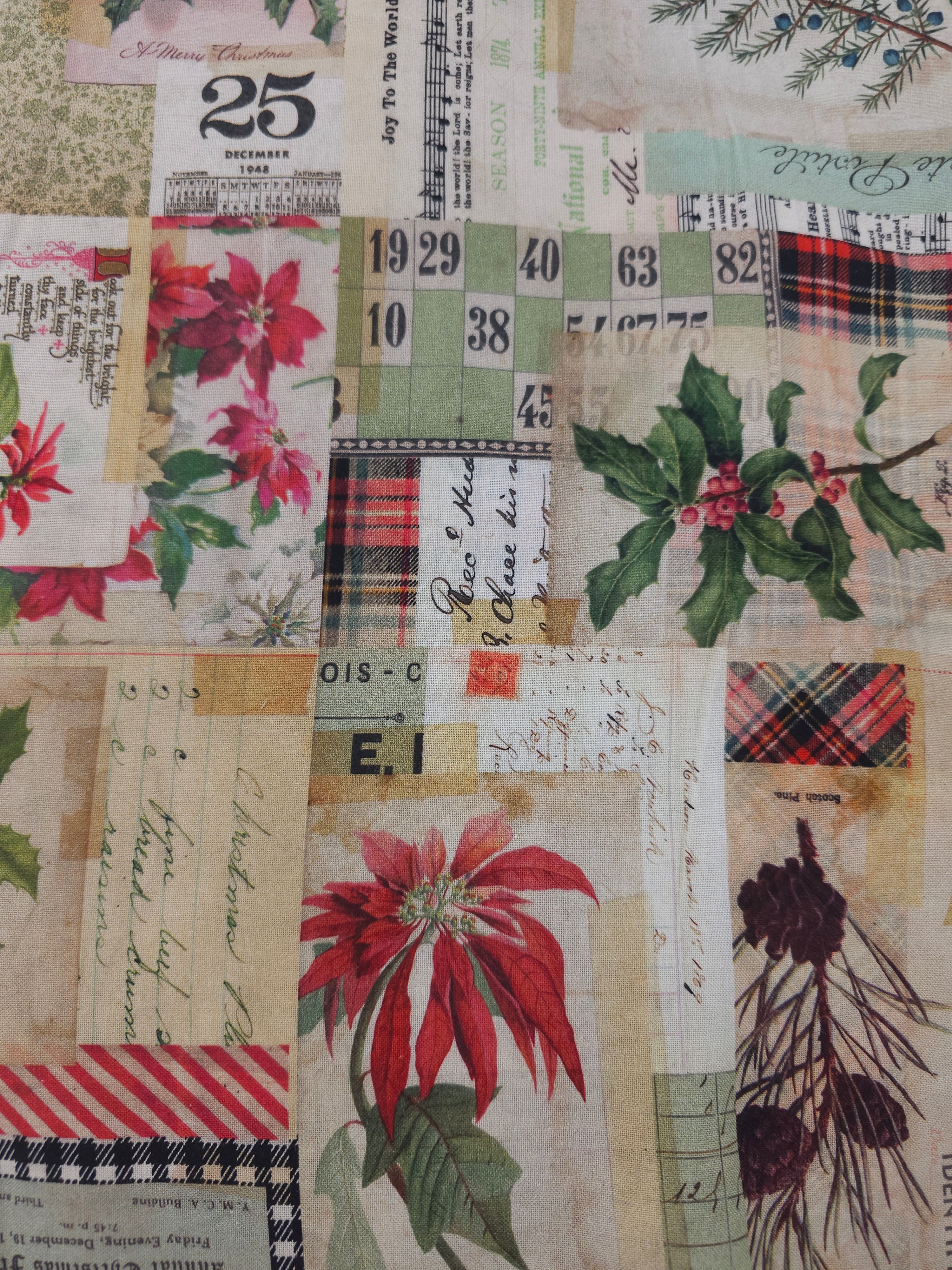 Christmas patch Cotton- 2.5m piece