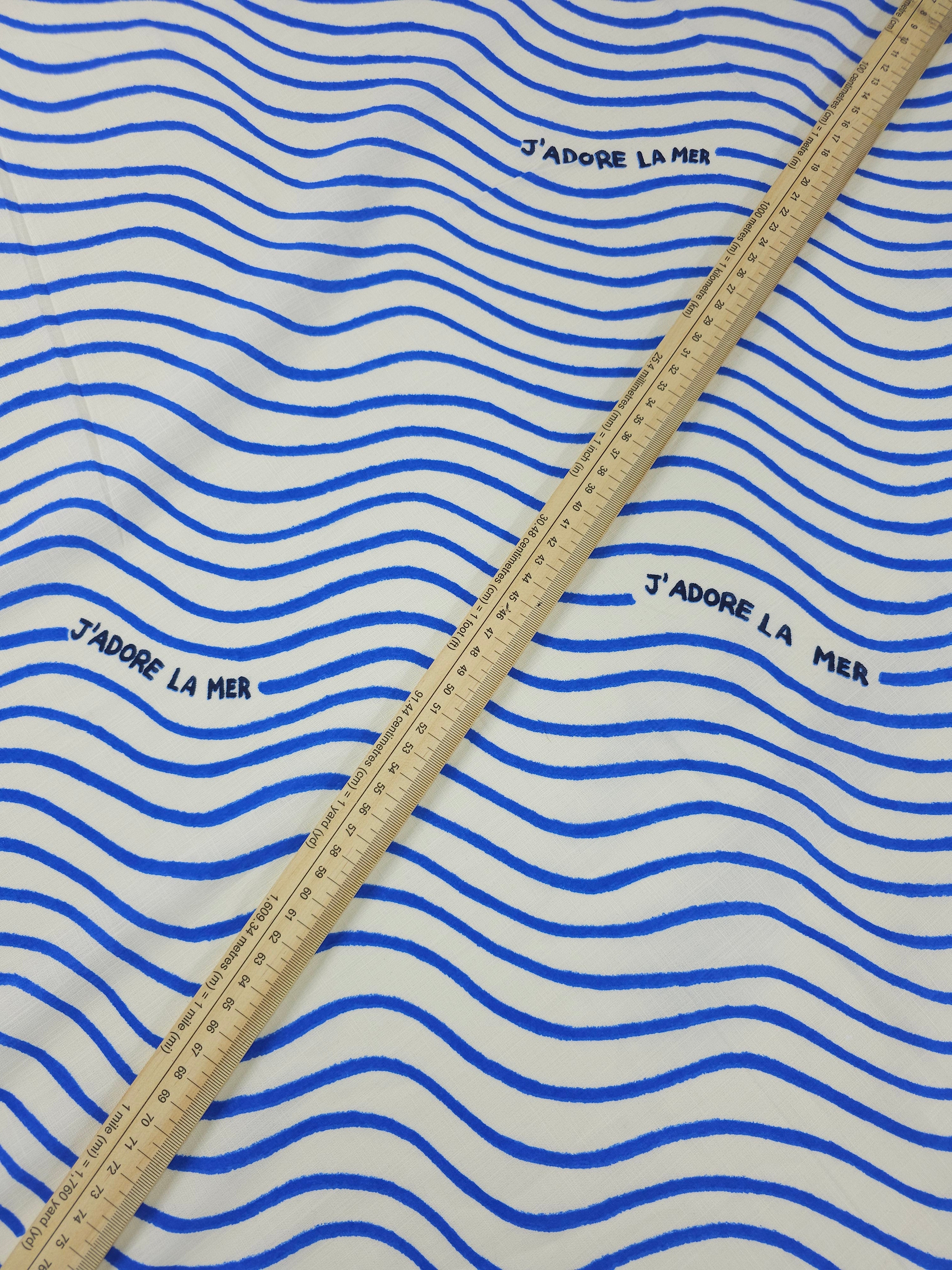 J'adore La Mer Blue Wave Viscose Linen