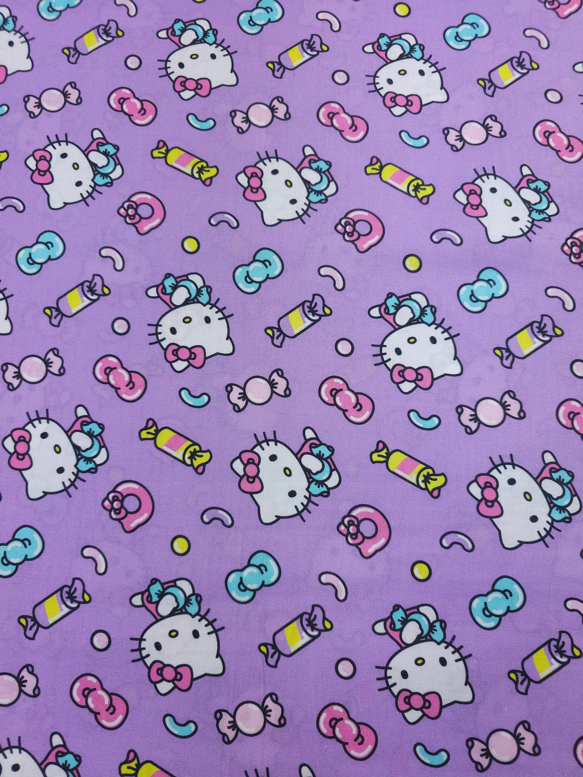 Purple Hello Kitty Candy Land 100% Cotton