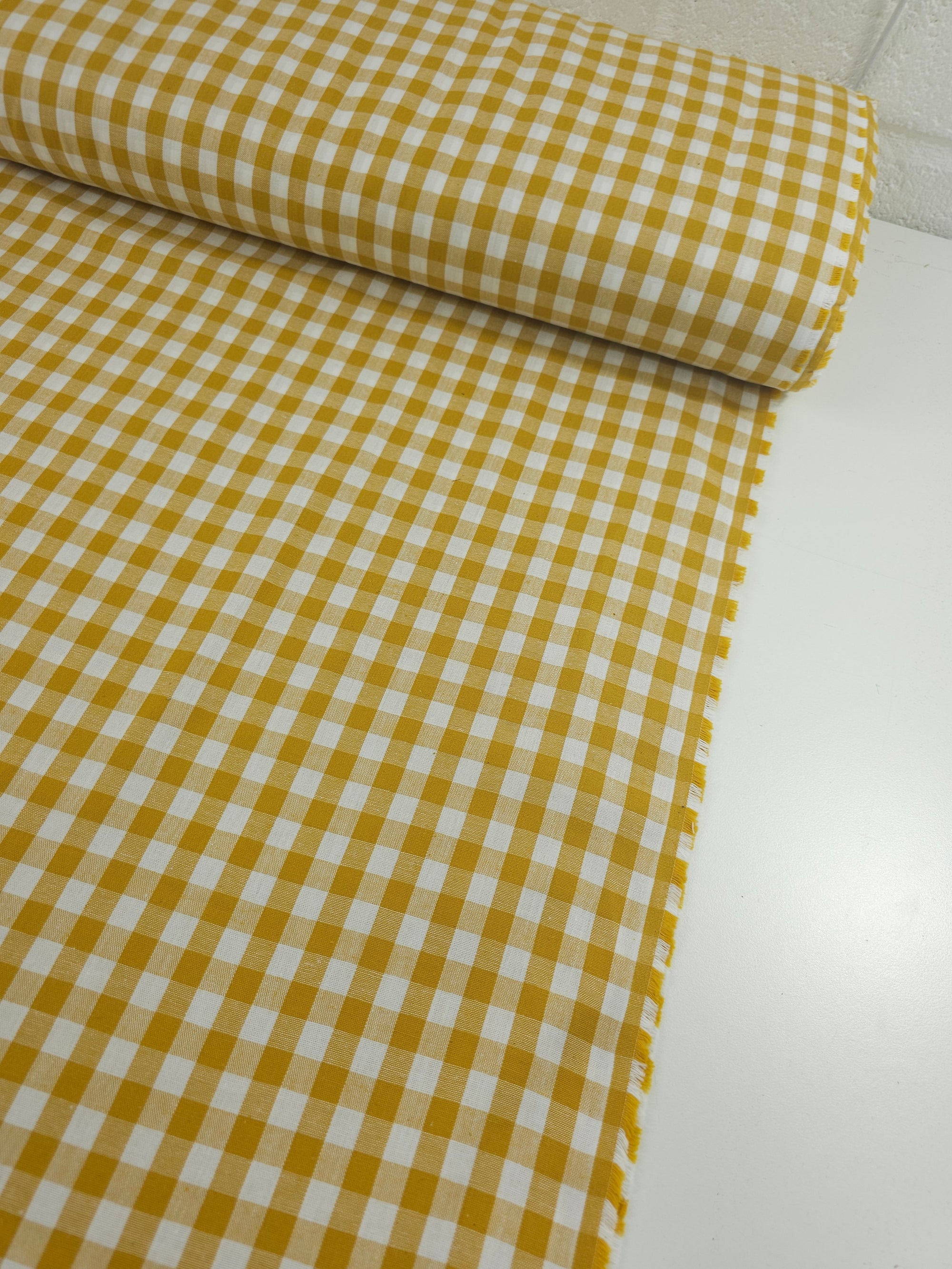 Marigold Gingham 100% Cotton 55"