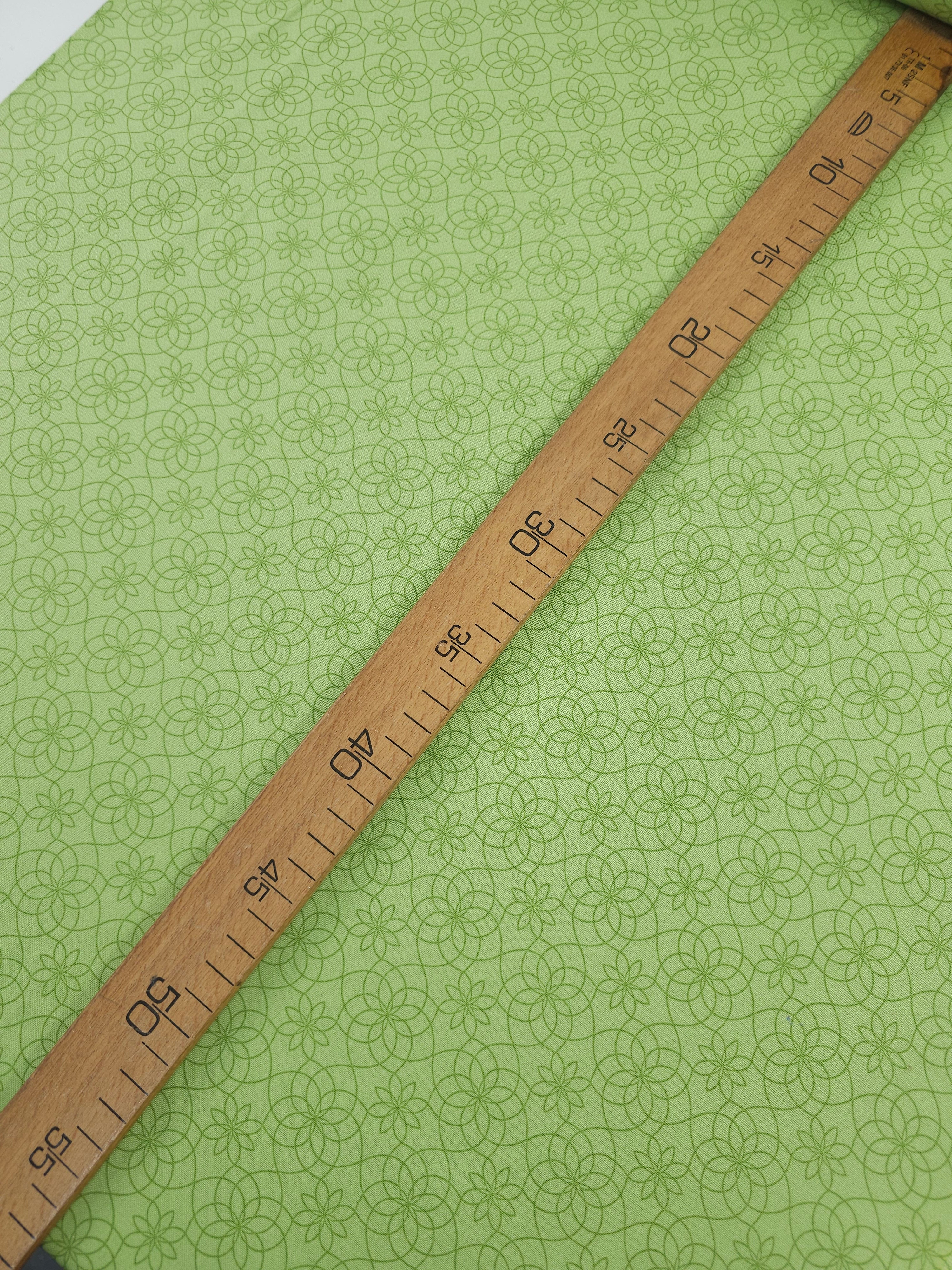 Pale Lime Gate Floral 100% Cotton - Benartex