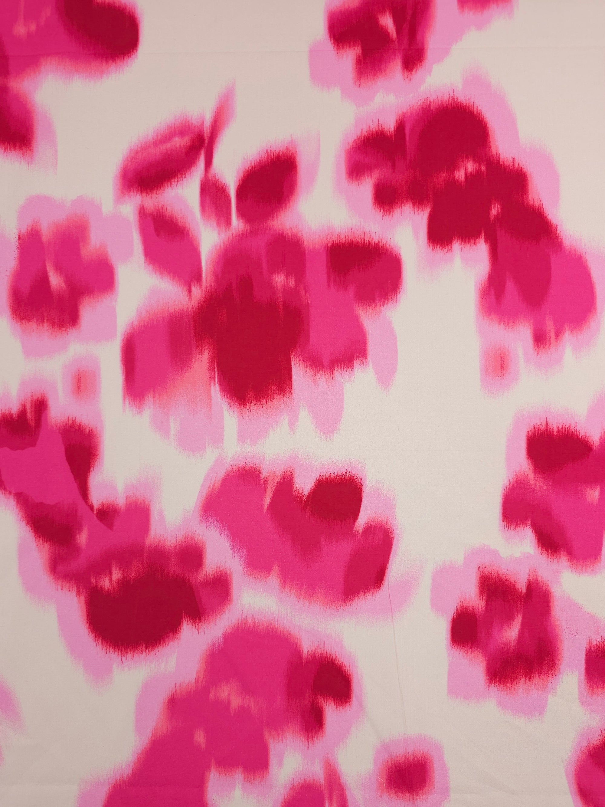 Fuchsia/Hot Pink Blur Splodge Cotton Sateen