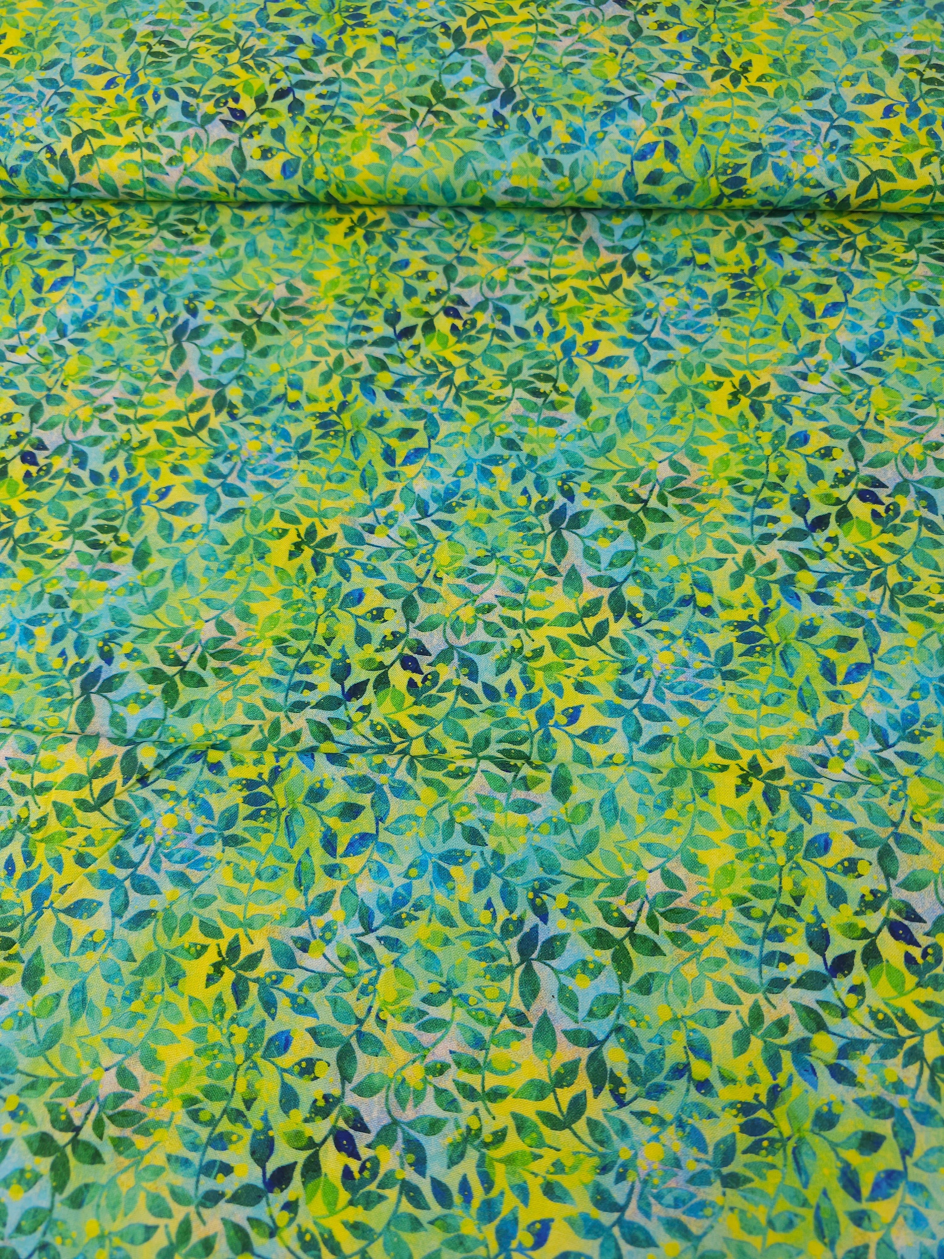 Green/Blue Leaf Concerto 100% Cotton