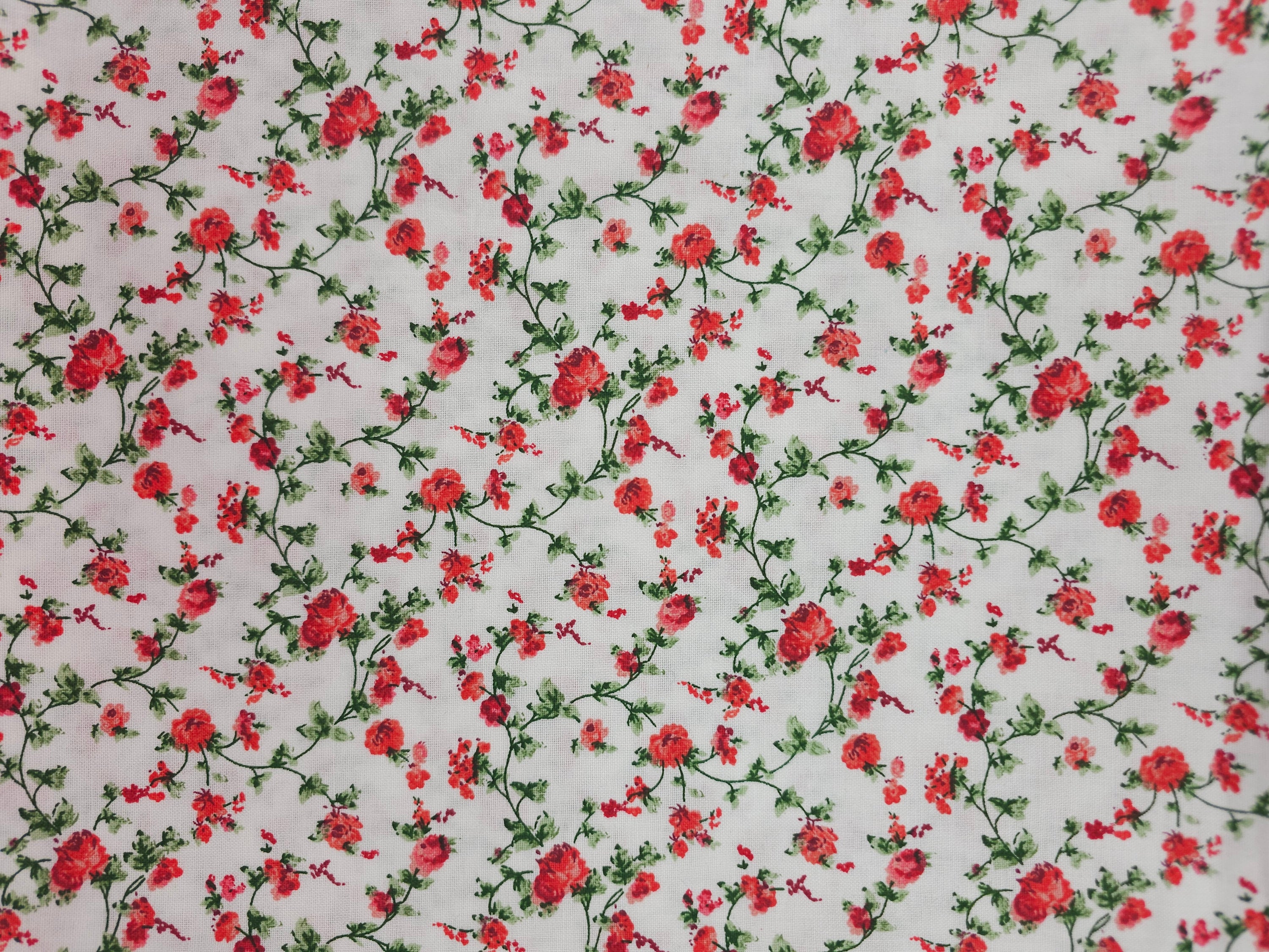 Red/White Mini Rose Twine 100% Cotton - 2m Piece