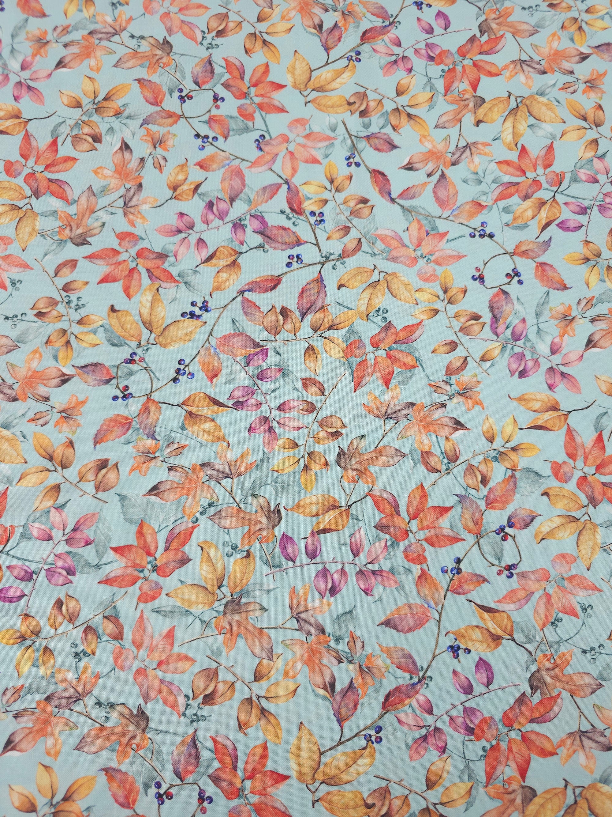 Bountiful Crisp Leaves 100% Cotton