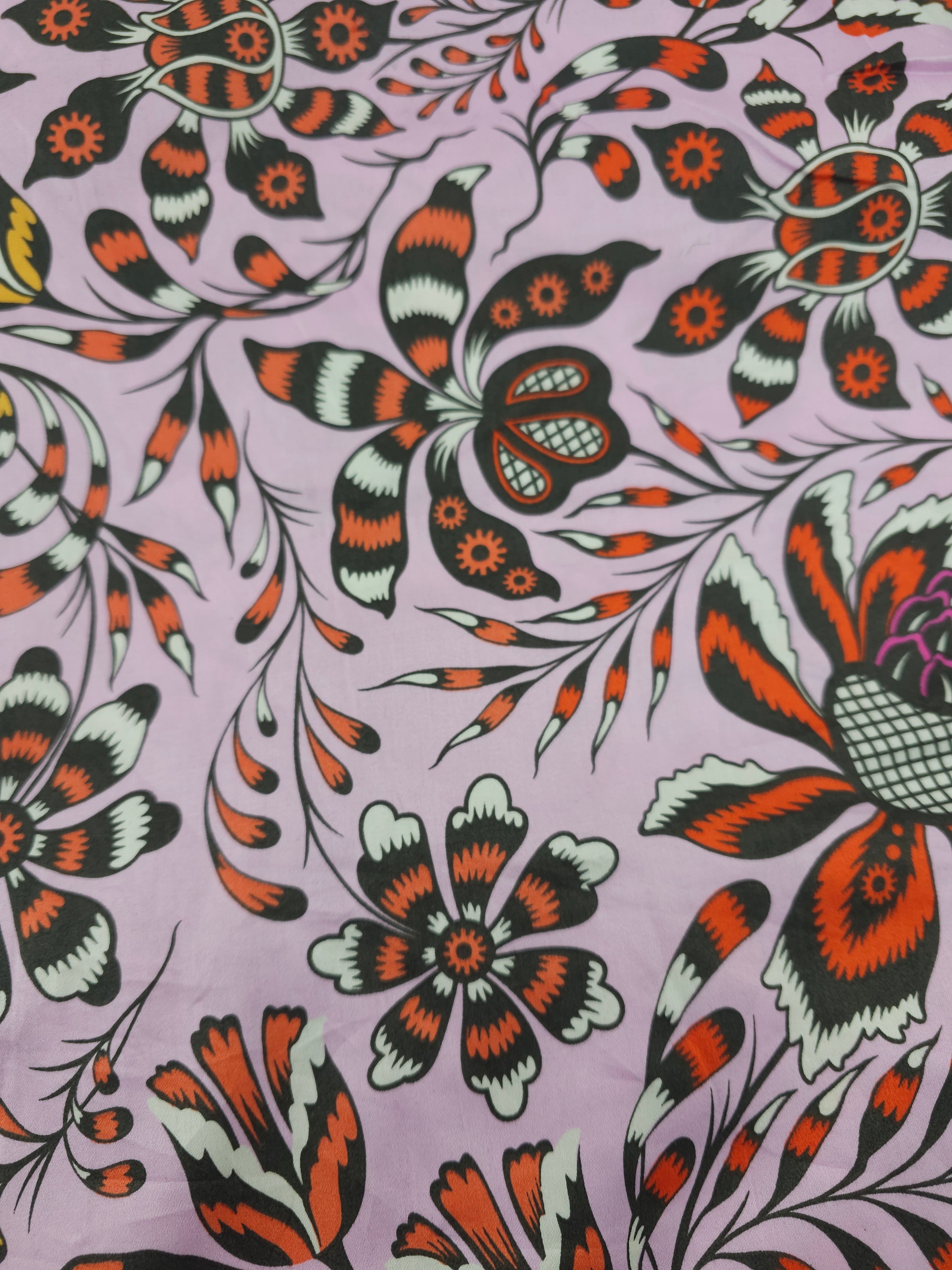 Rainbow pink floral Cotton sateen- 2.4m piece