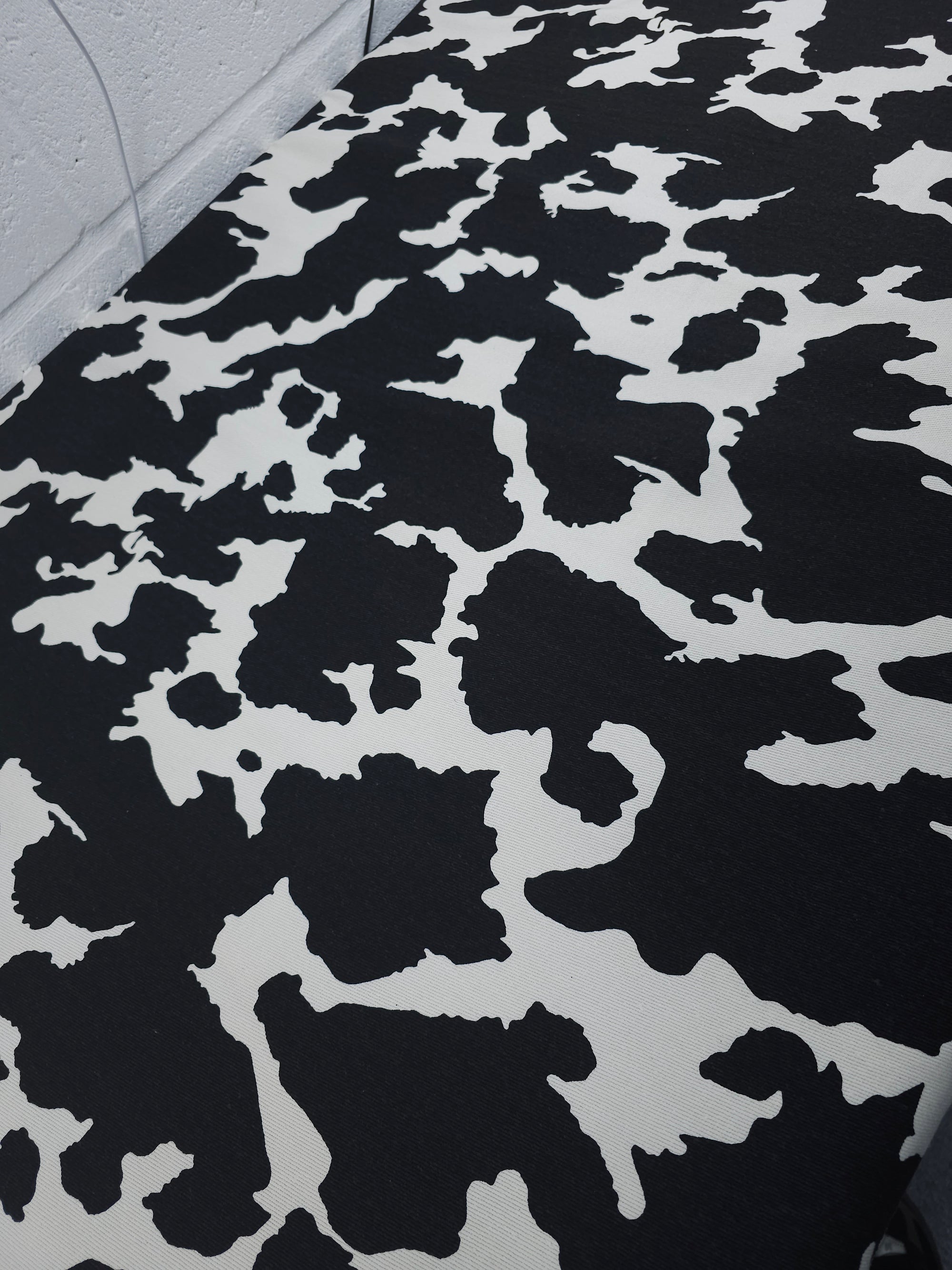 Black/White Cow Denim