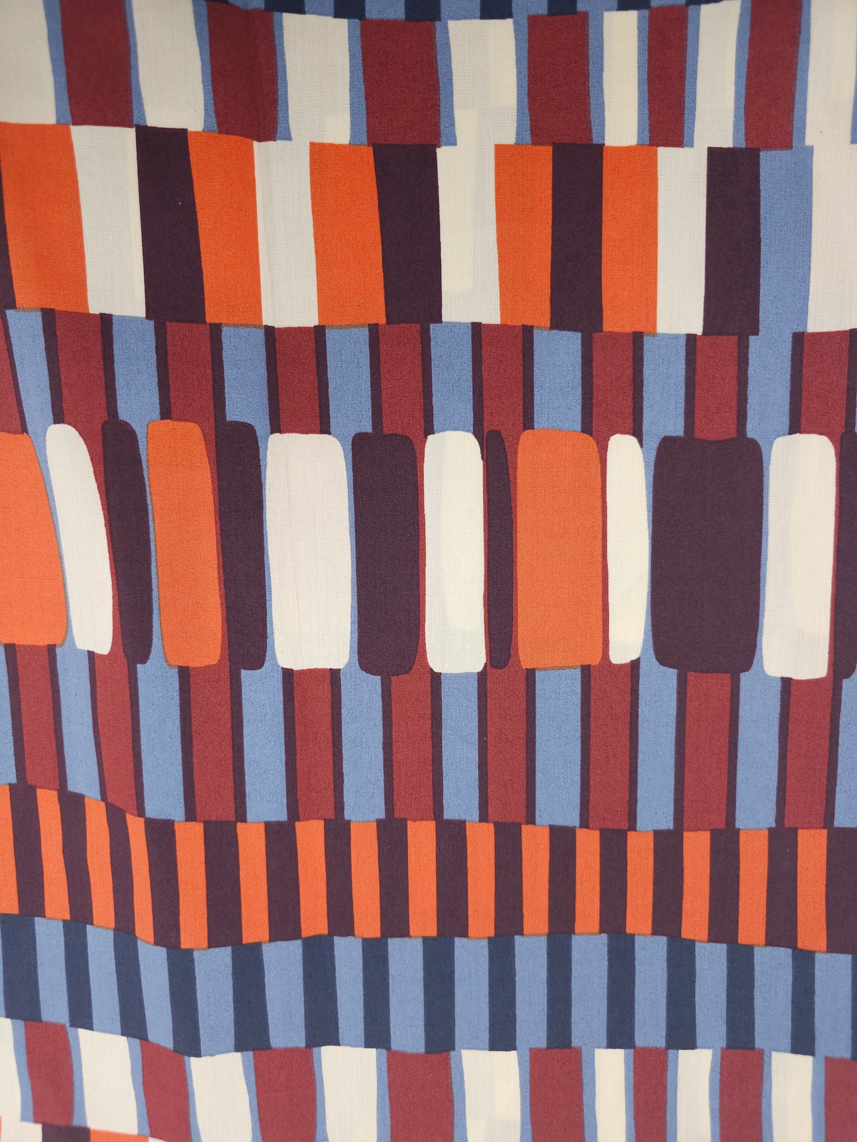 Coloured brickwork striped Cotton viscose- 3.2m