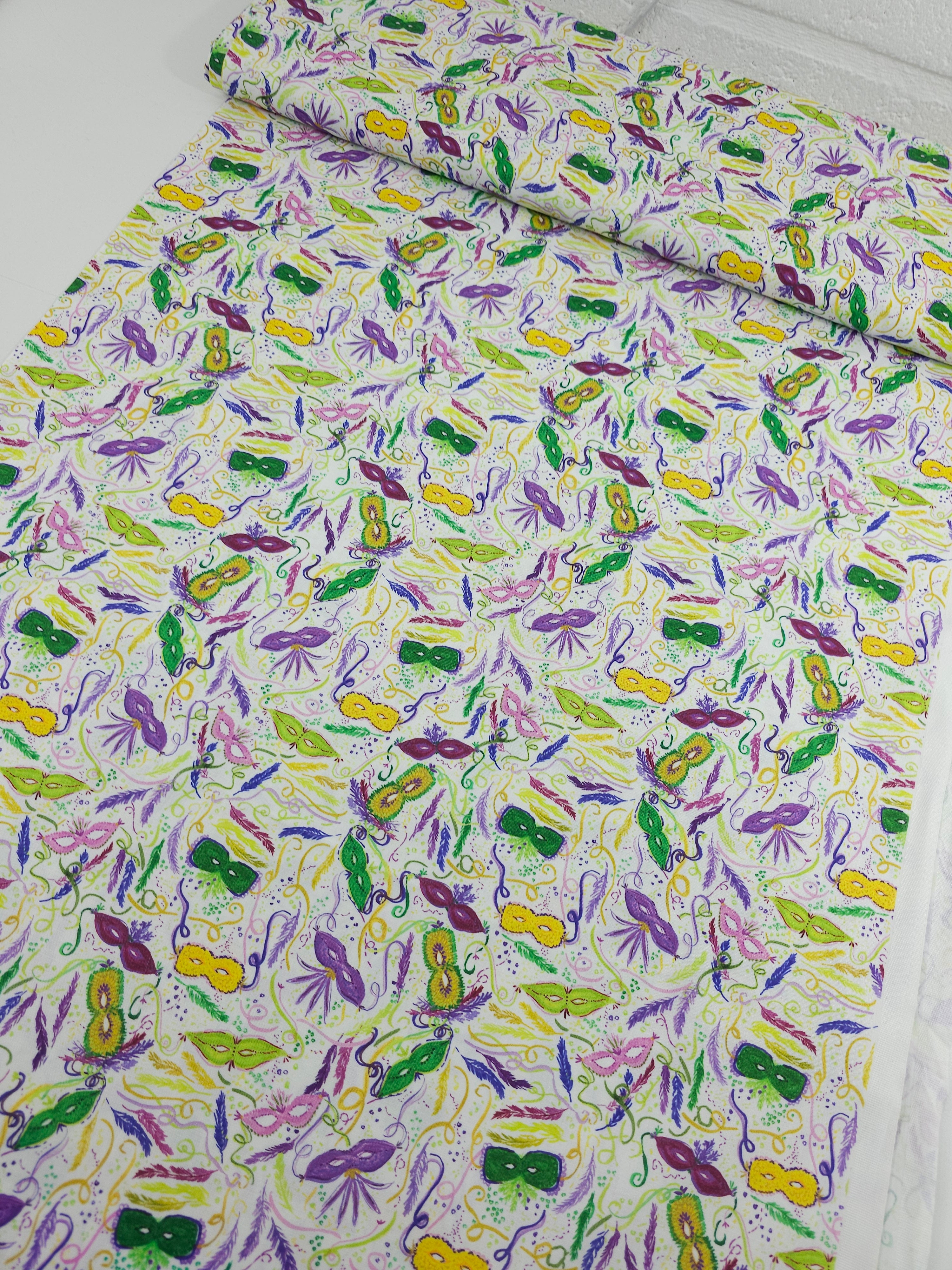 Mardi Gras Masquerade 100% Cotton
