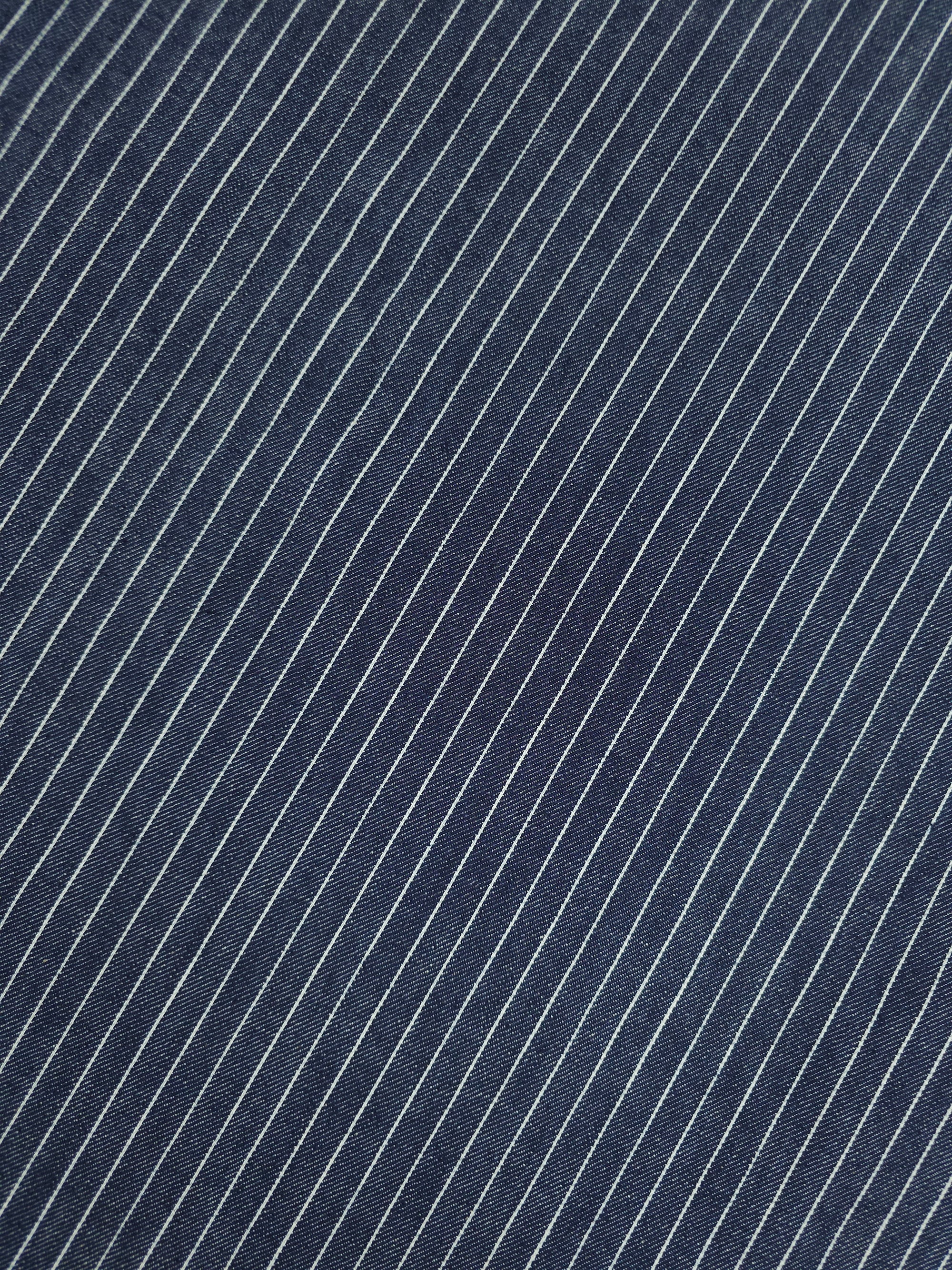 Washed Navy Stripe Denim