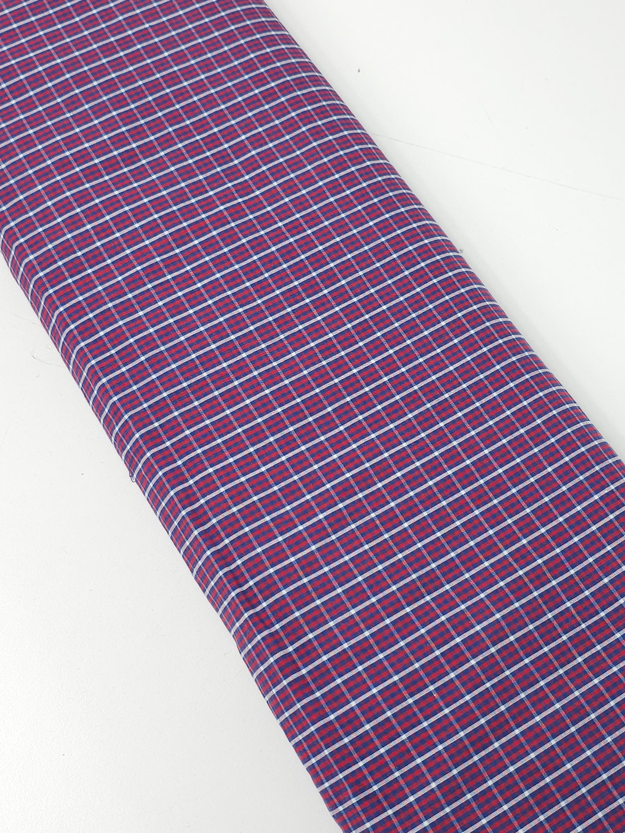 Purple/Maroon Mini Check 100% Cotton