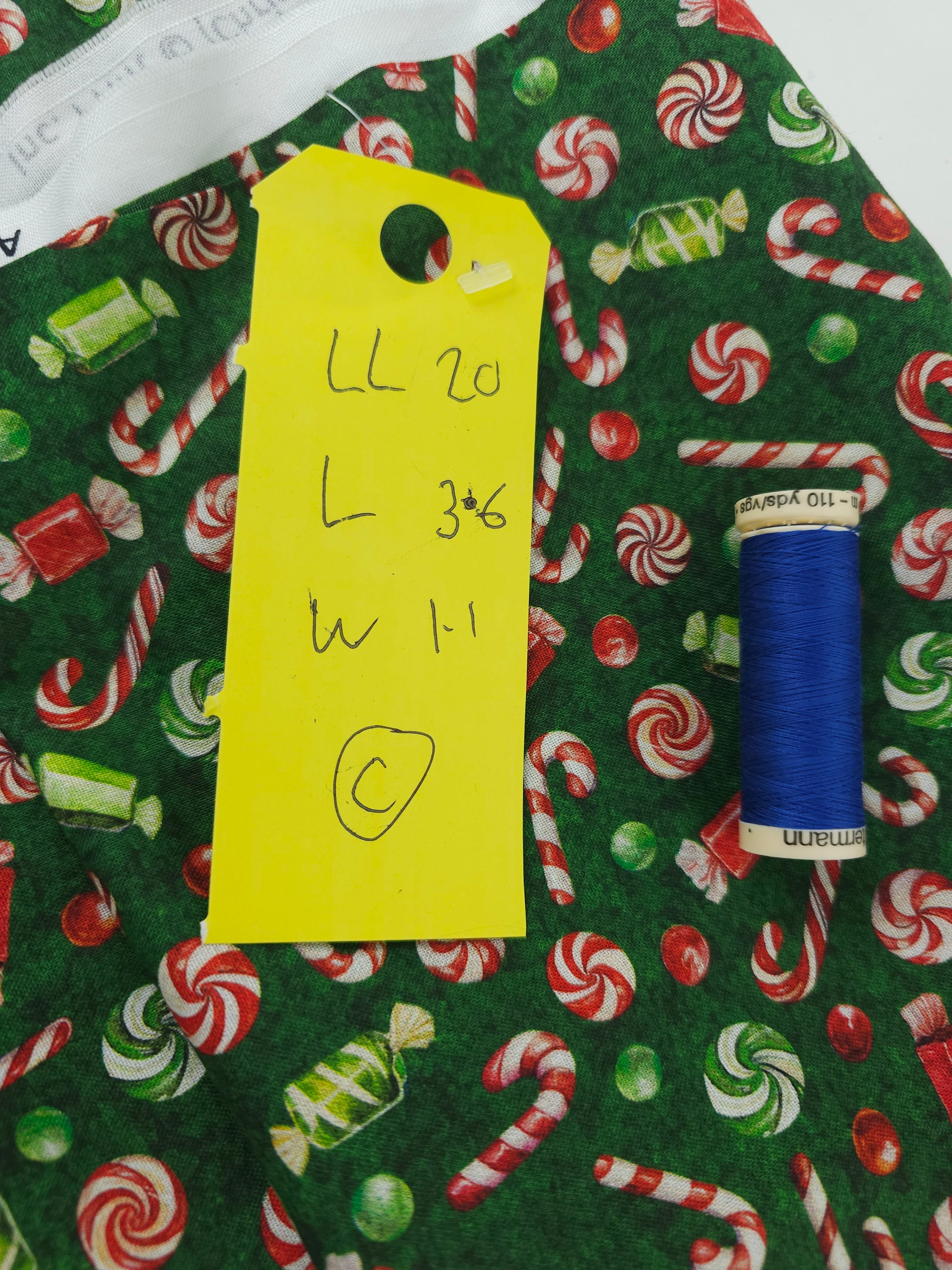 Christmas candy Cotton- 3.6m piece