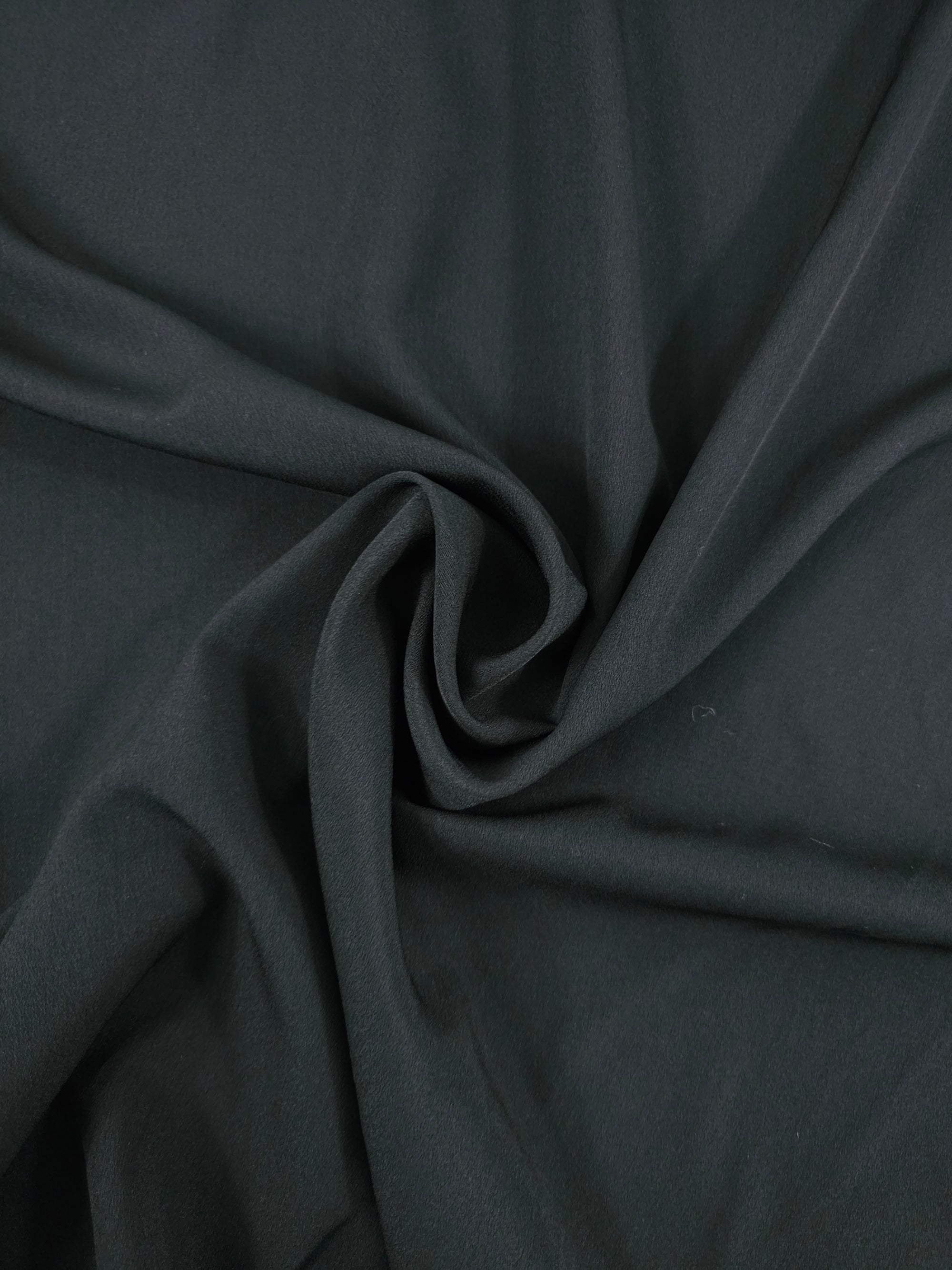 Black Fine Poly Crepe